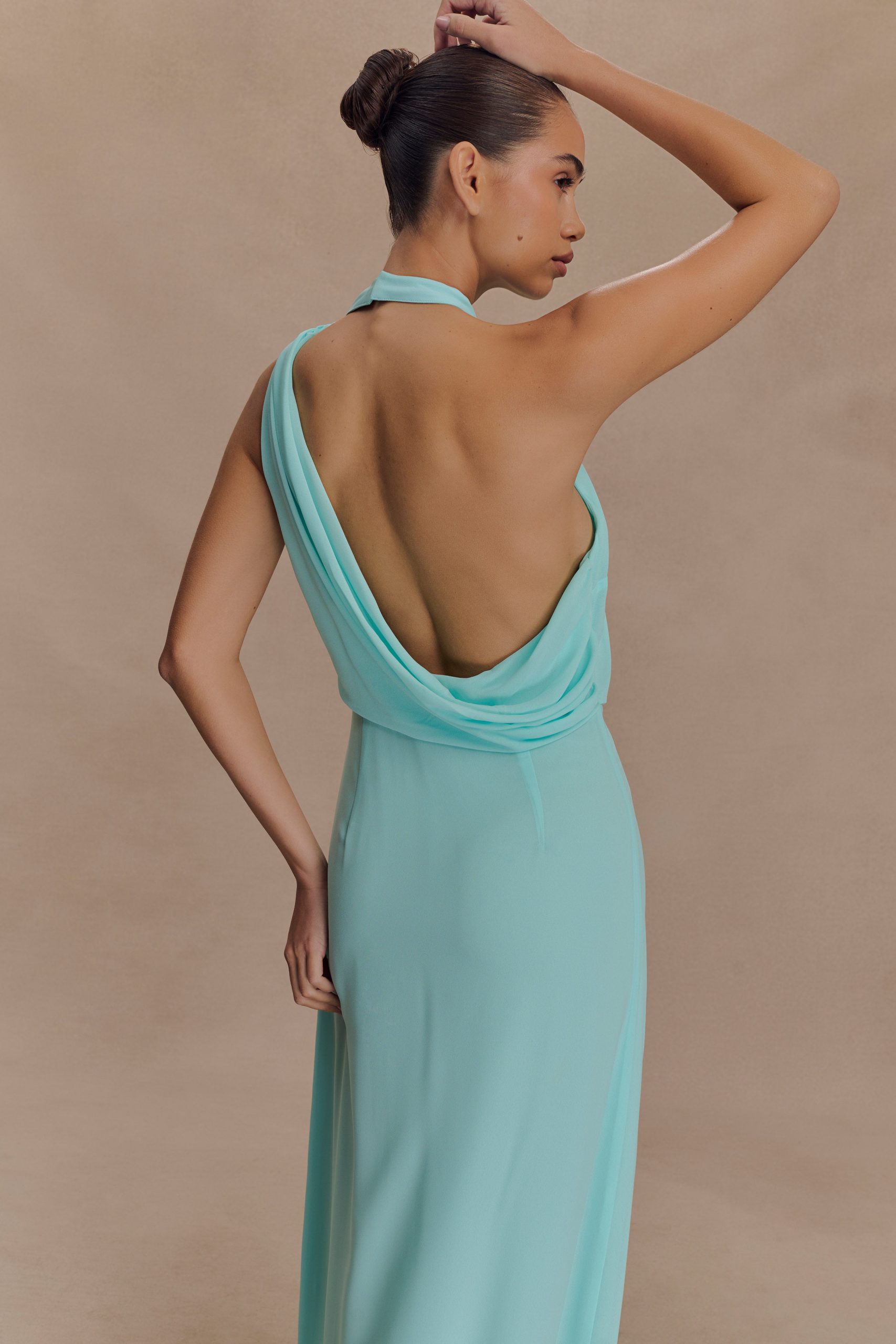 Galia Cowl Neck Maxi Dress - Lagoon - Image 5