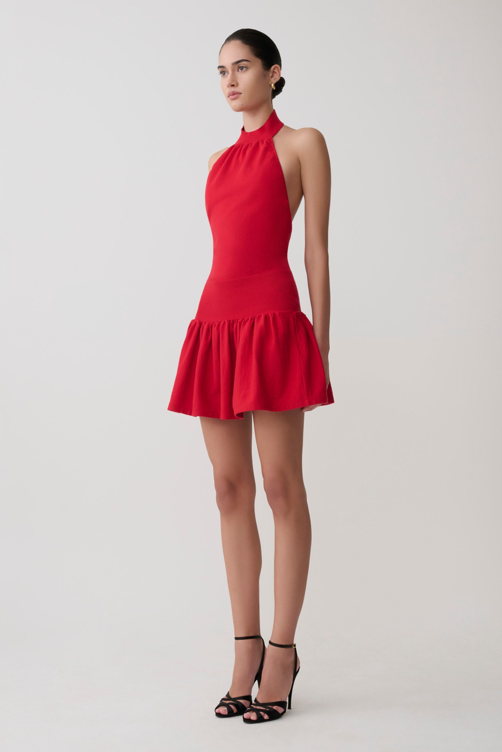 Rory Halter Mini Knit Dress - Red - Image 3
