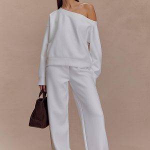 August Straight Leg Jogger - Ivory