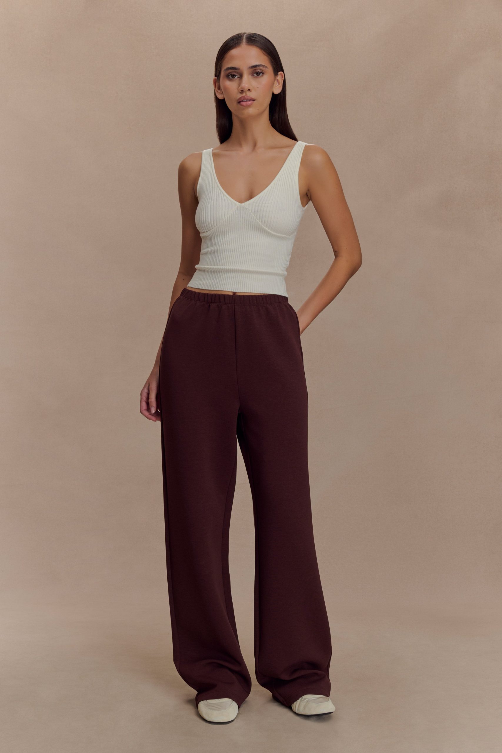 August Straight Leg Jogger - Chocolate - Image 6