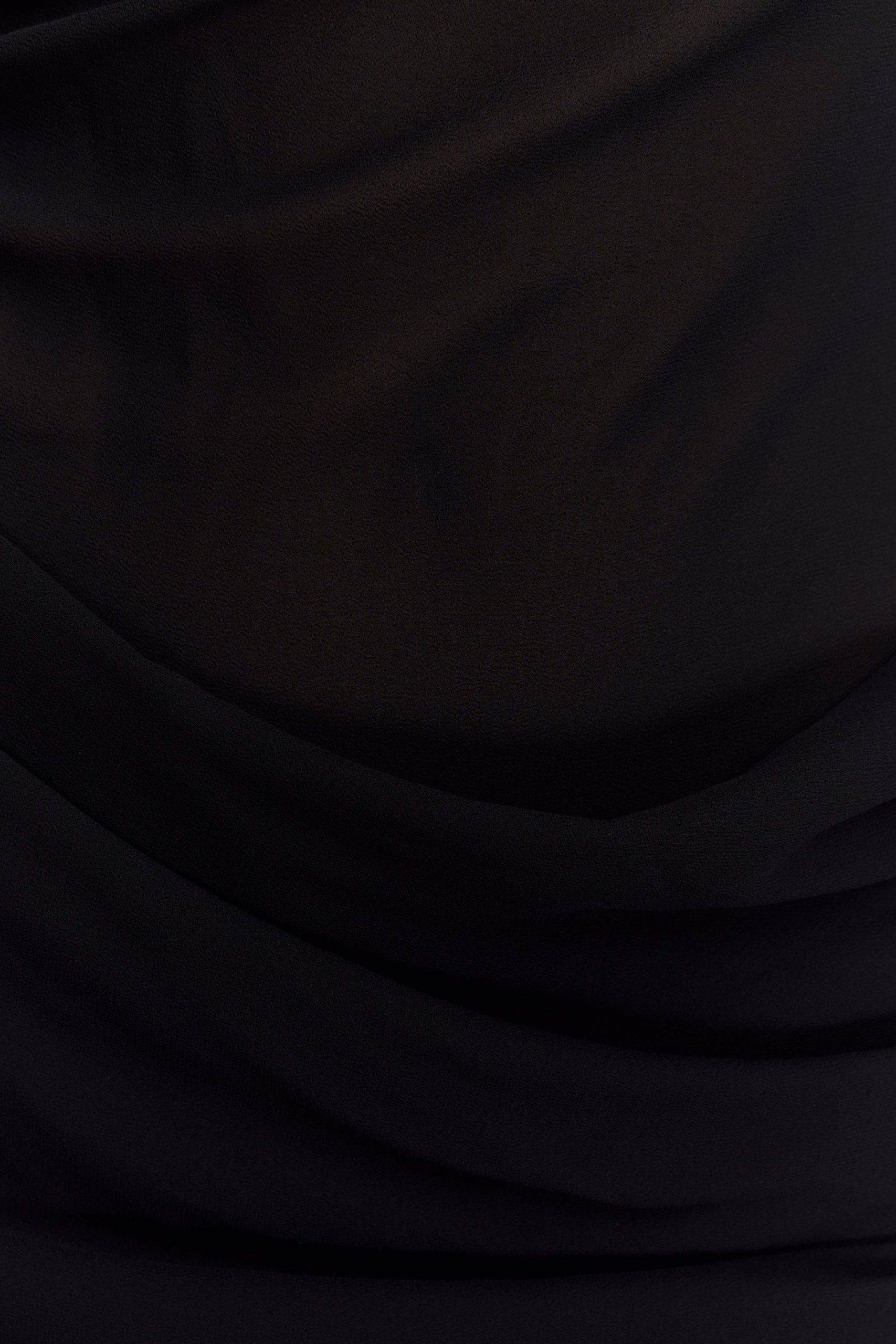 Daria Draped Chiffon Maxi Dress - Black - Image 6
