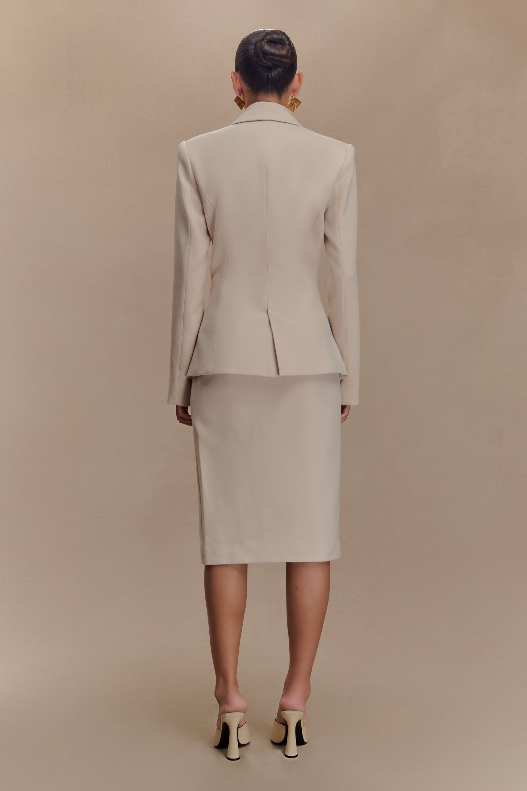 Max Cinched Waist Blazer - Ivory Stone - Image 5