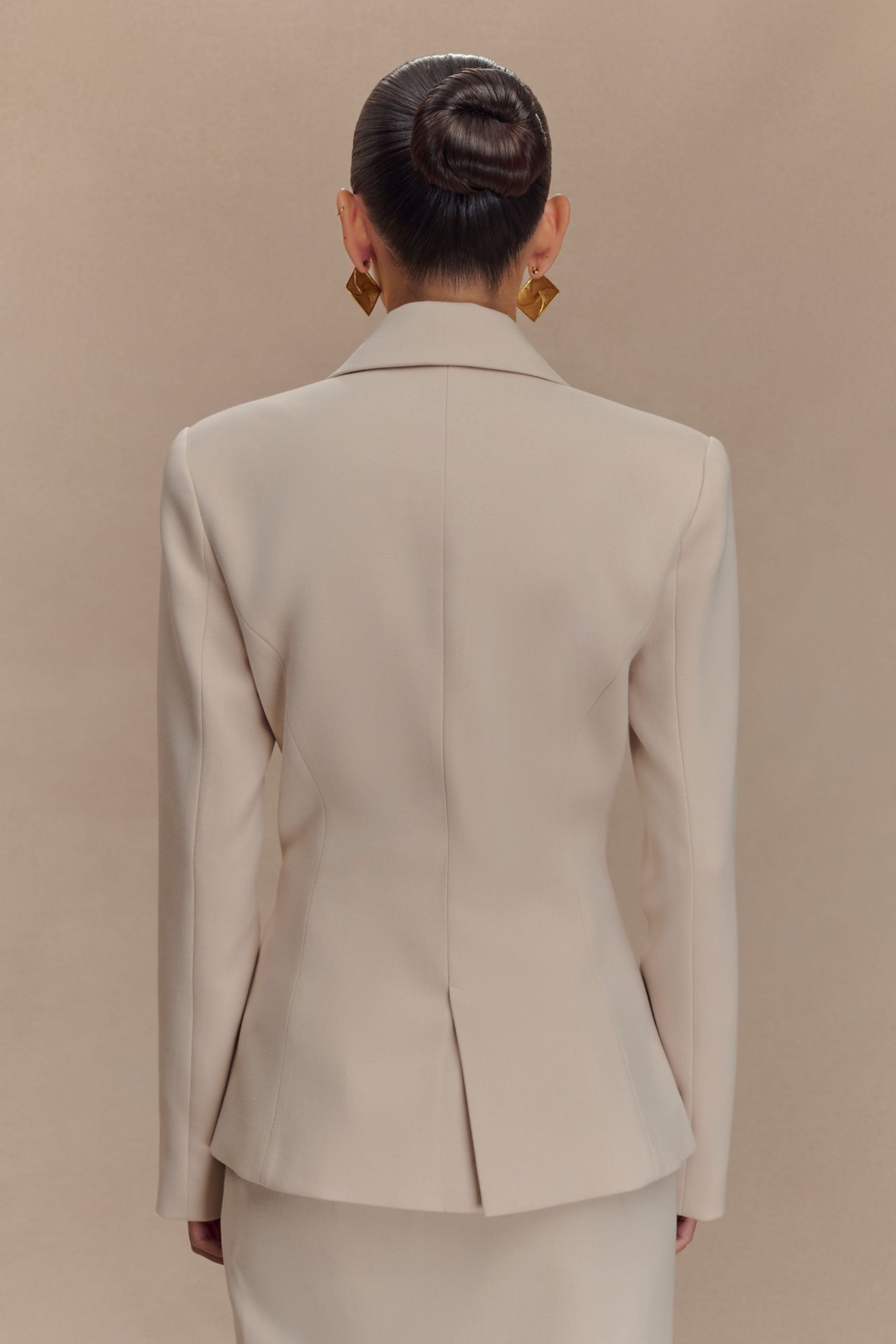 Max Cinched Waist Blazer - Ivory Stone - Image 2