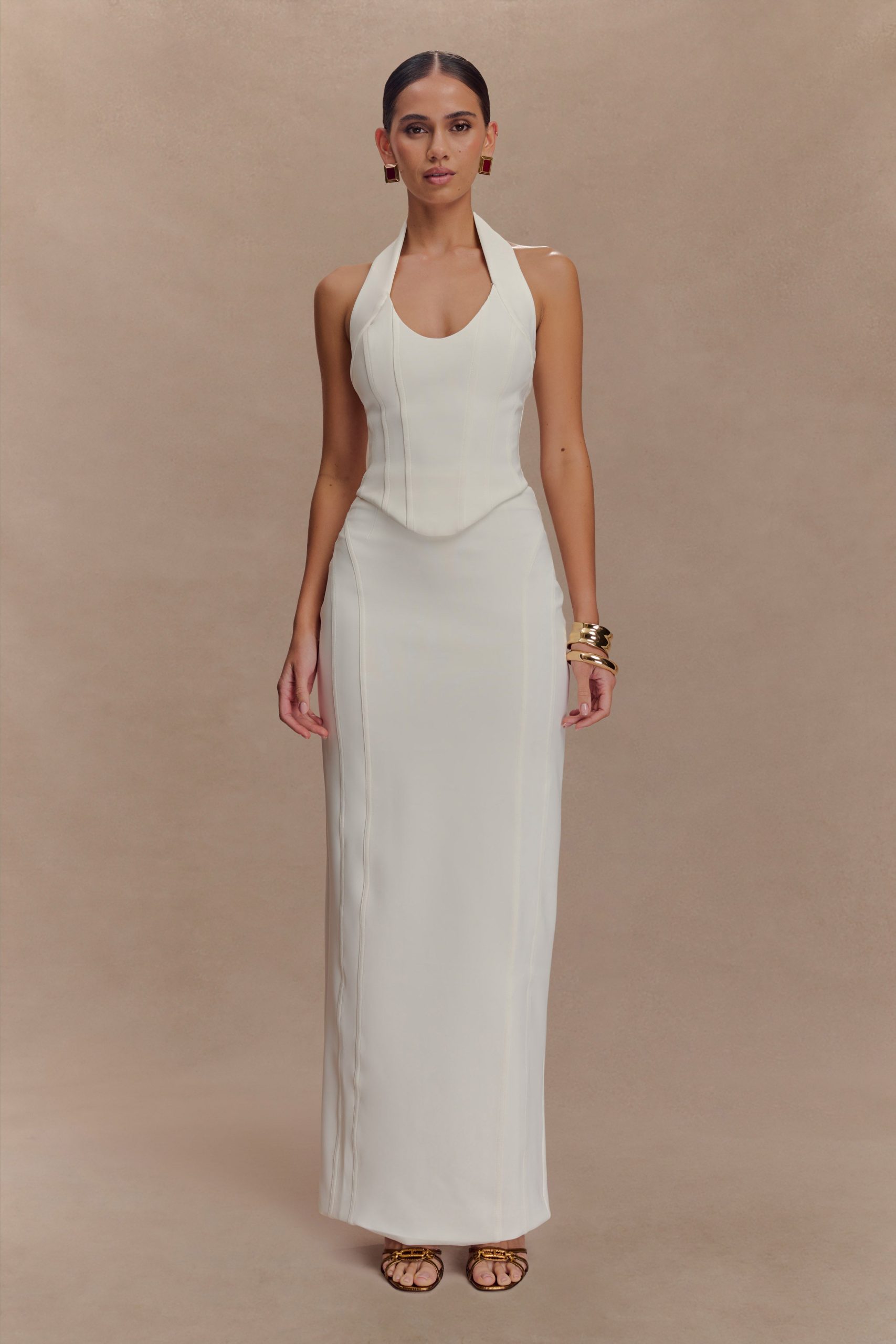 Alma High Waist Maxi Skirt - White - Image 6