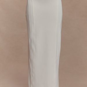 Alma High Waist Maxi Skirt - White