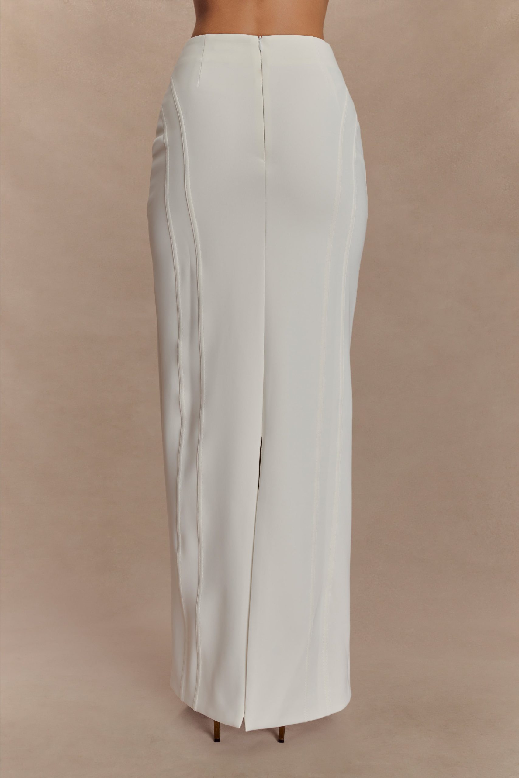 Alma High Waist Maxi Skirt - White - Image 2