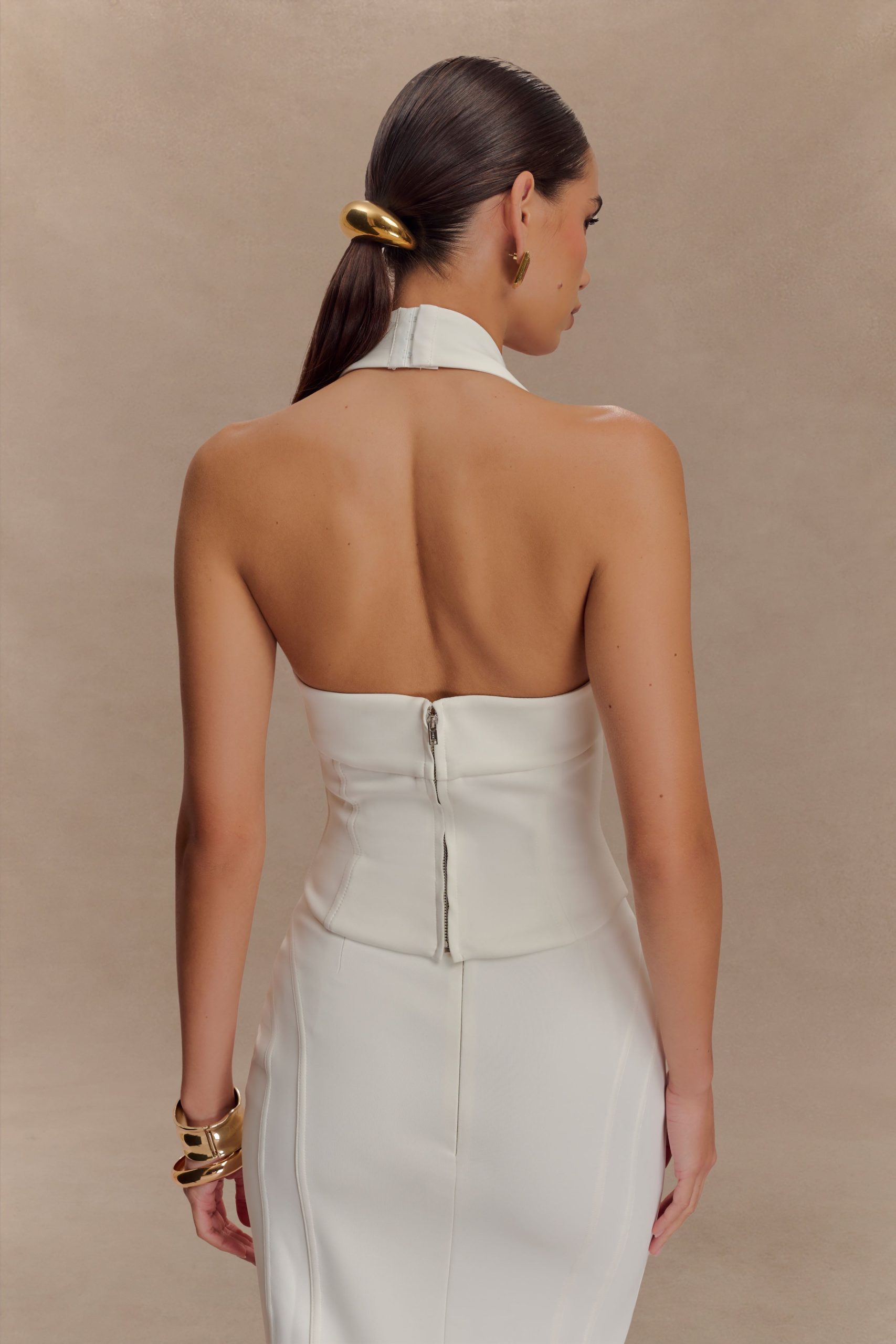 Meadow Corset Halter Top - White - Image 2