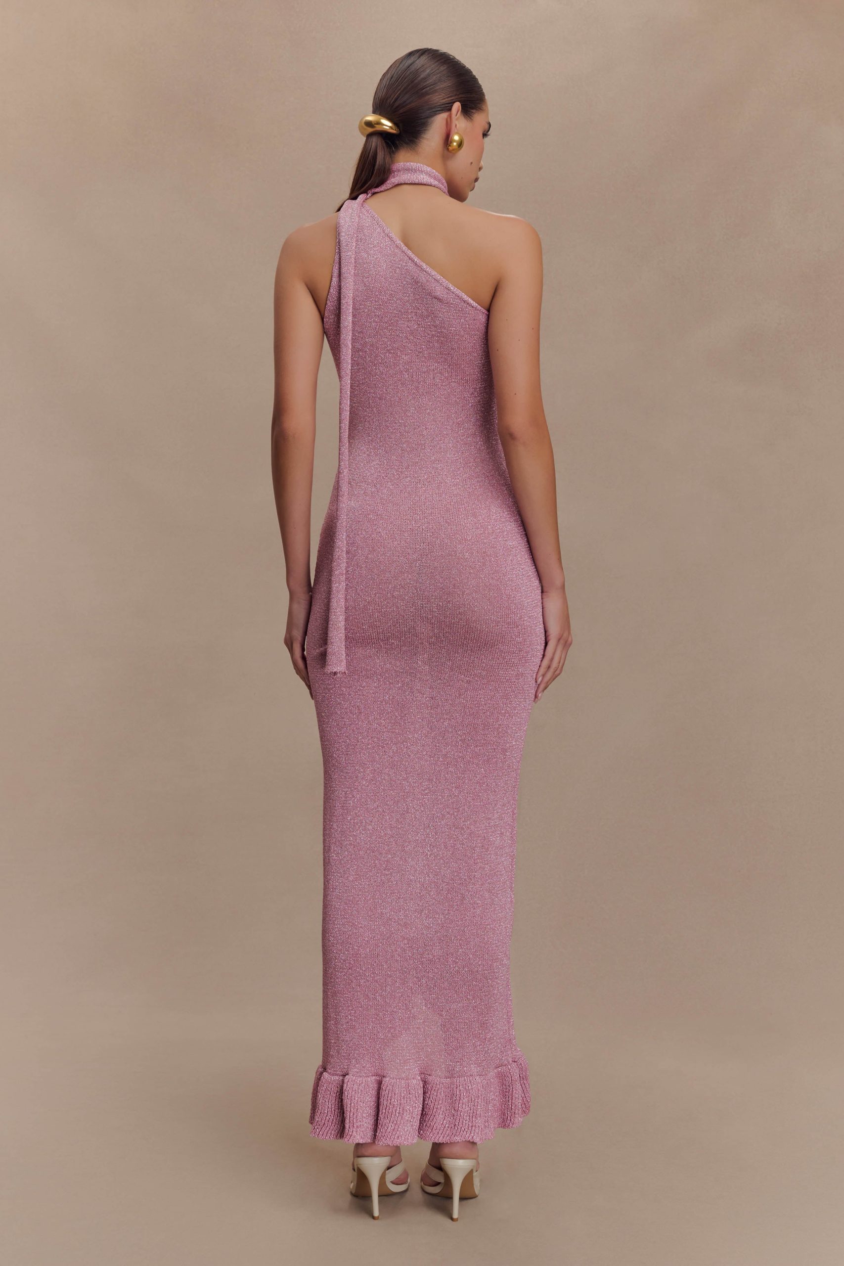 Celestino Floral Metallic Knit Maxi Dress - Pink - Image 2