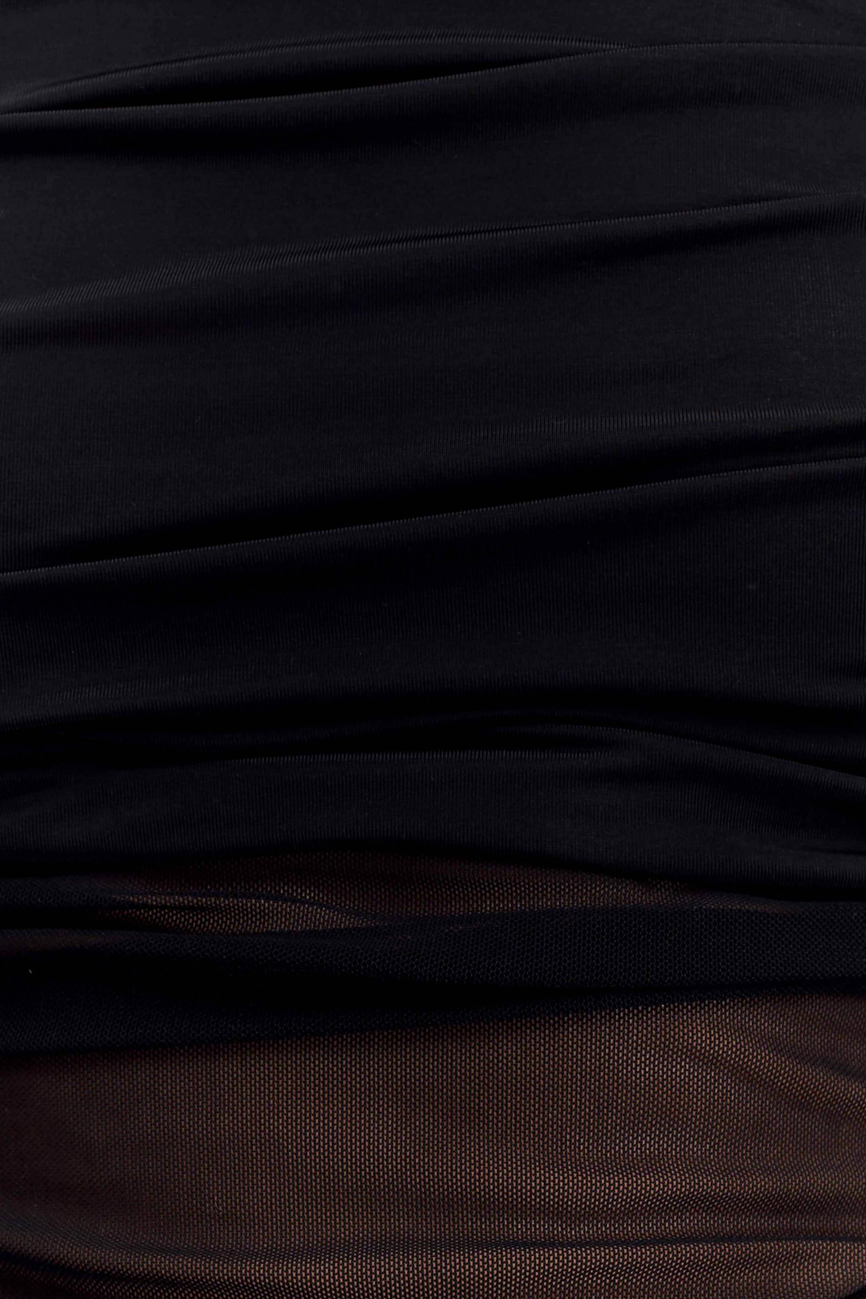 Dahlia One Shoulder Top - Black - Image 7