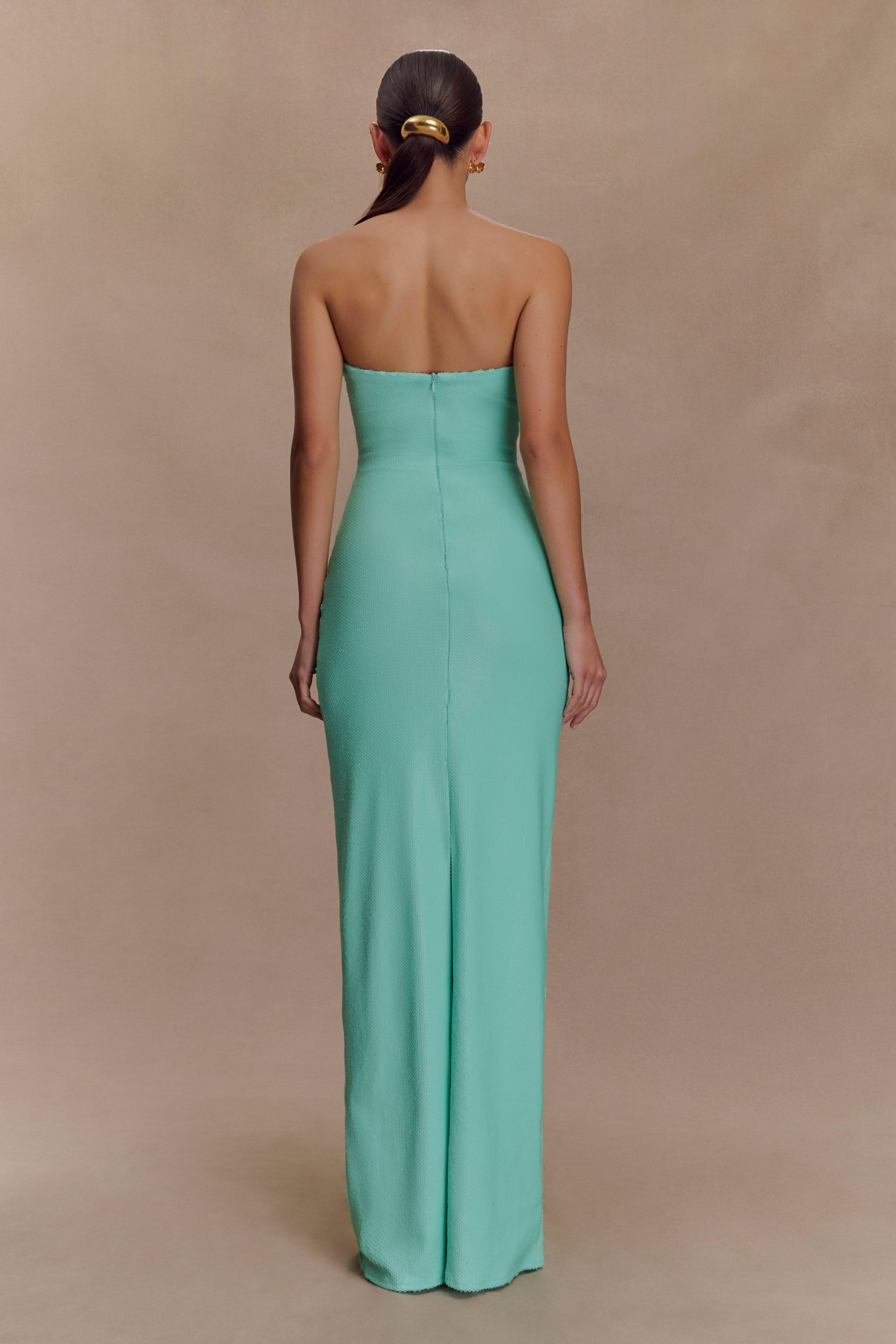 Winston Strapless Sequin Maxi Dress - Lagoon - Image 2