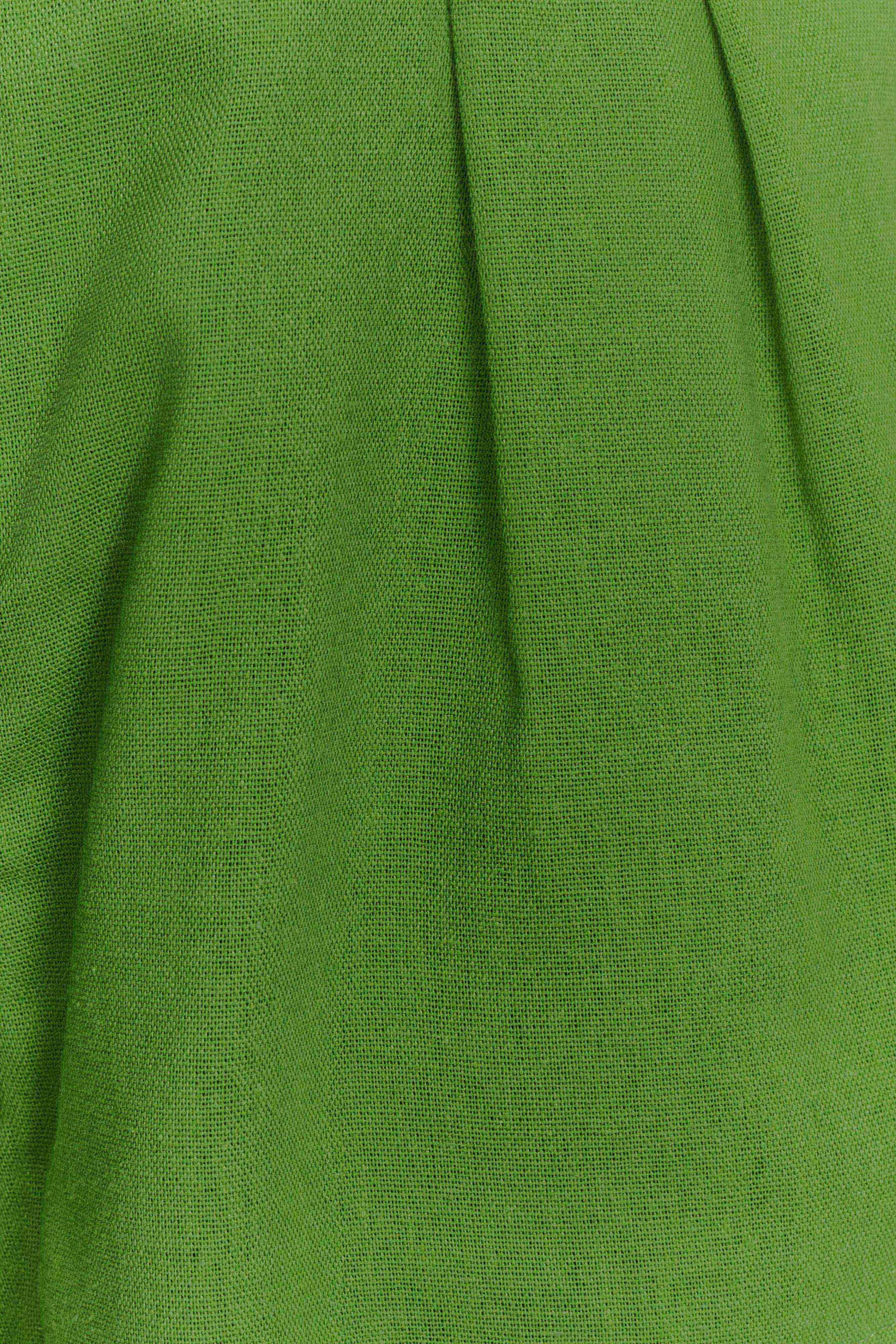Scout Linen Belted Shorts - Green - Image 7