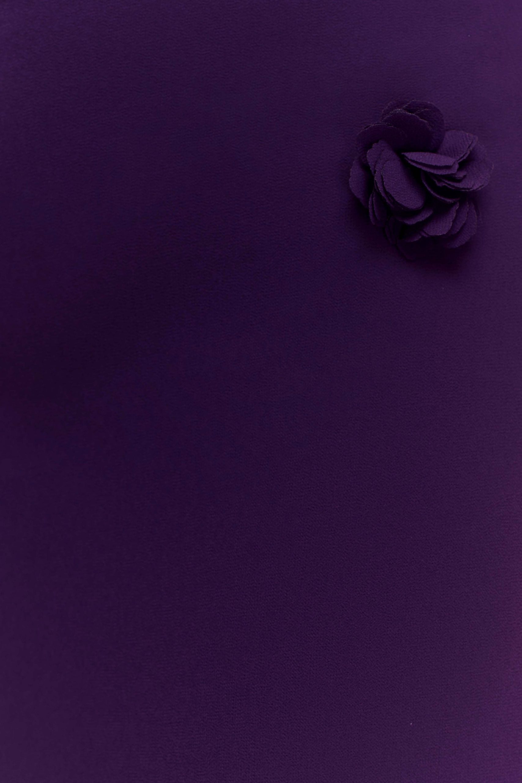 Rosalie Floral Chiffon Maxi Dress - Purple - Image 5