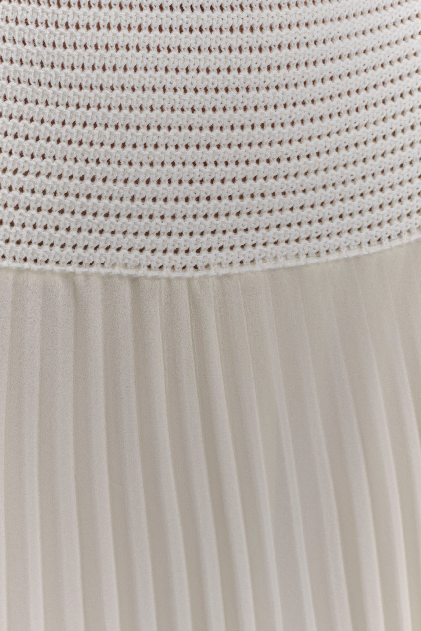Catherine Crochet Pearl Maxi Dress - White - Image 5