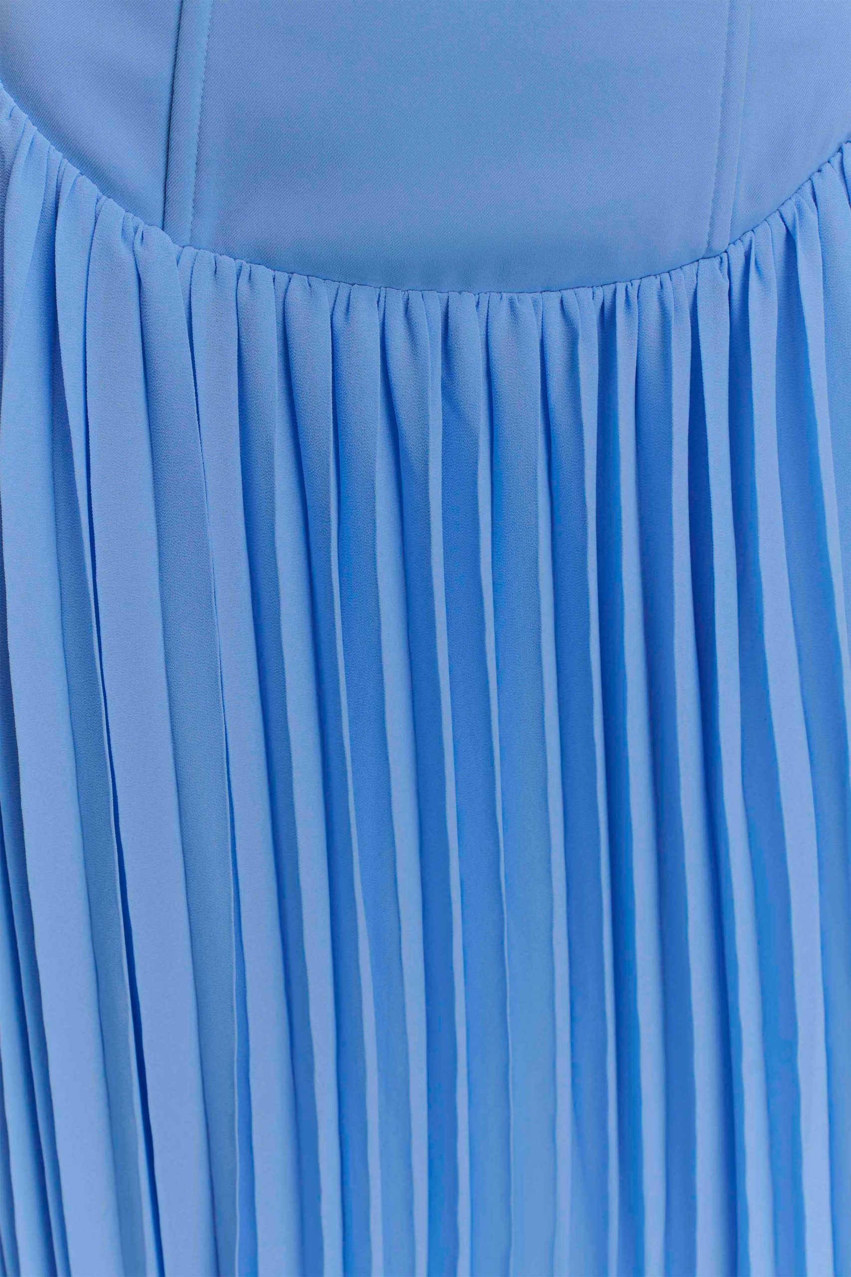 Stacie Pleated Halter Maxi Dress - Bright Blue - Image 8