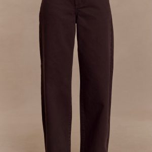 Mannon Mid Rise Denim Jeans - Chocolate