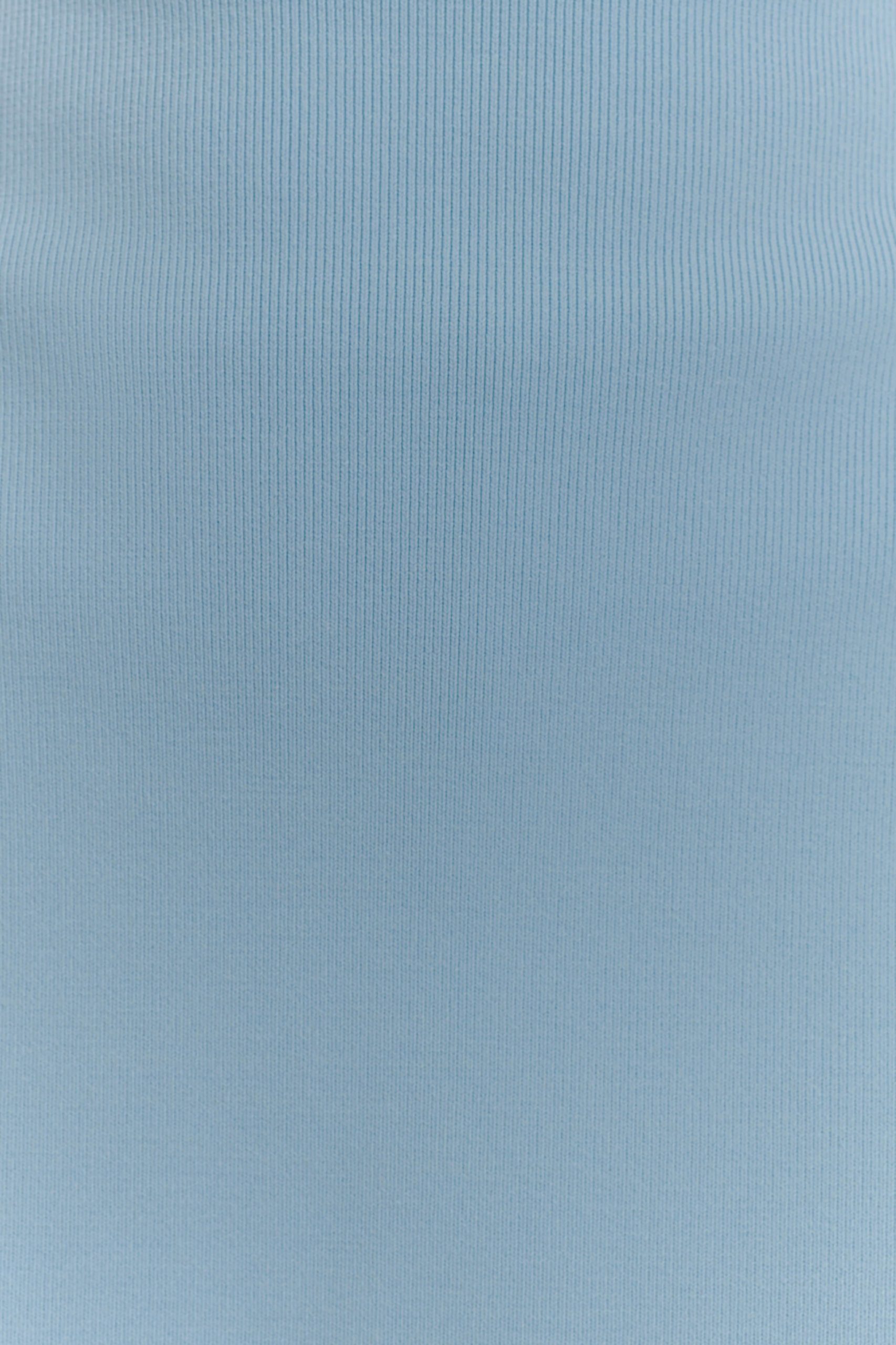 Anette Bandage Knit Strapless Top - Sky Blue - Image 7