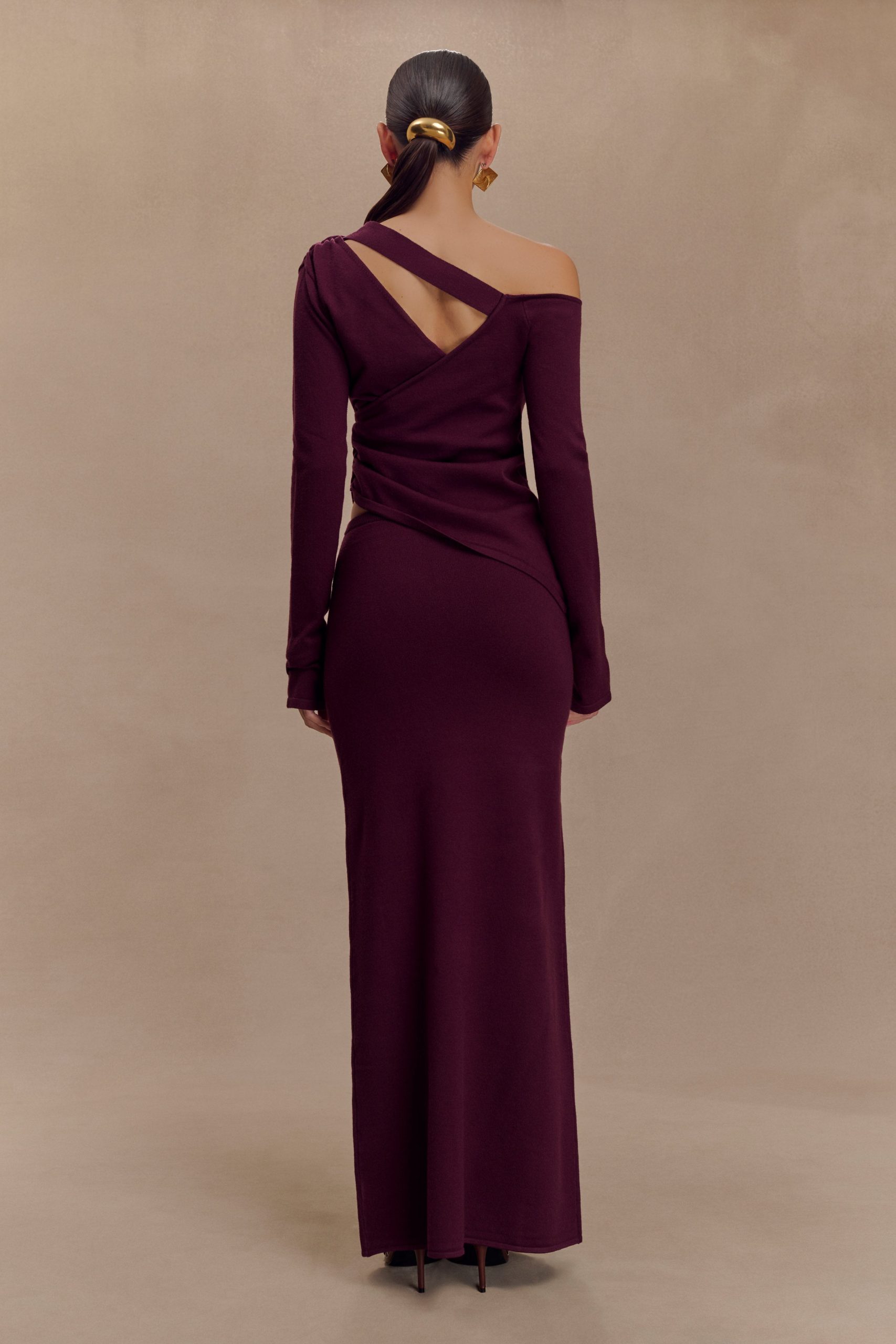 Miles Knit Maxi Skirt - Plum - Image 2