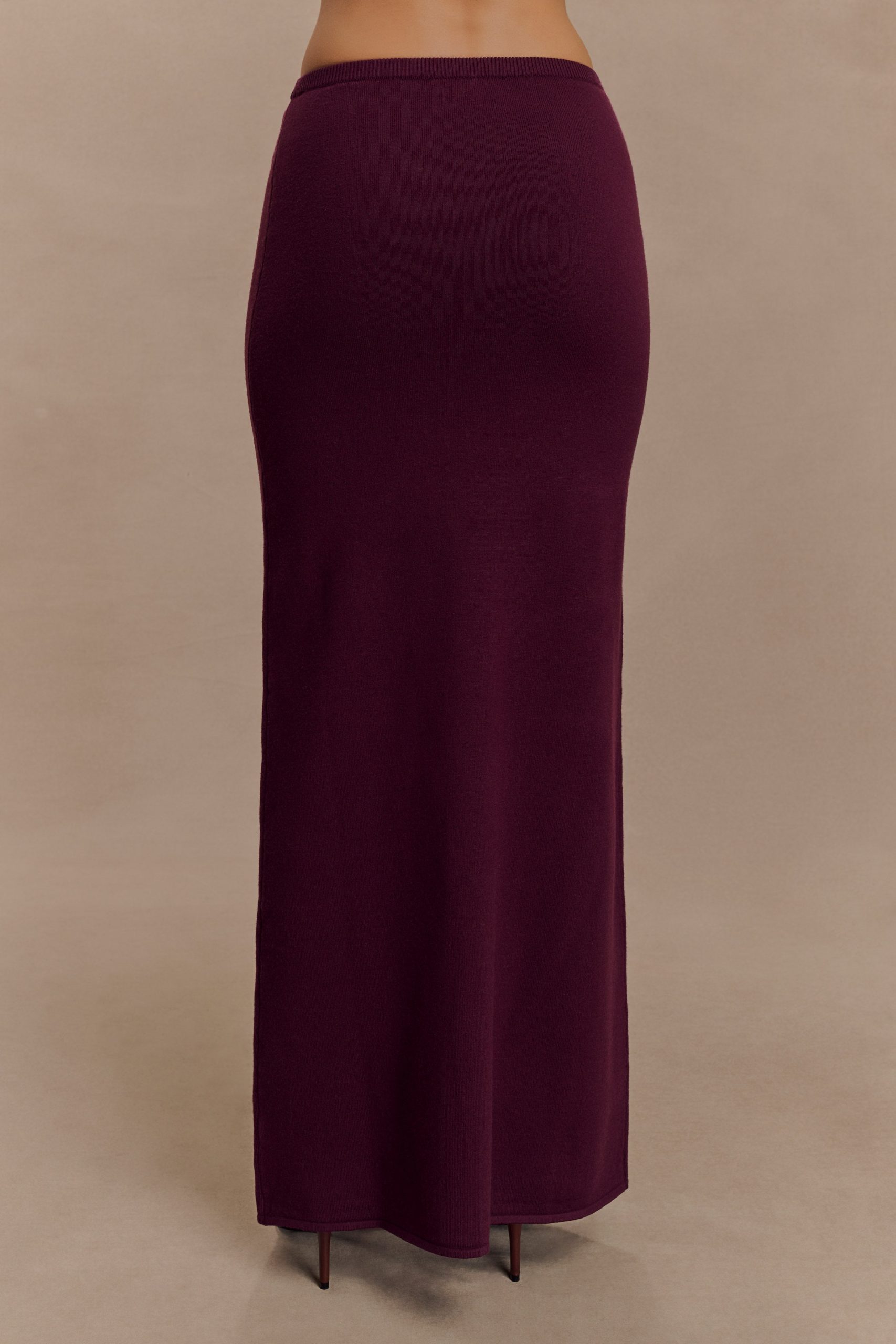Miles Knit Maxi Skirt - Plum - Image 6
