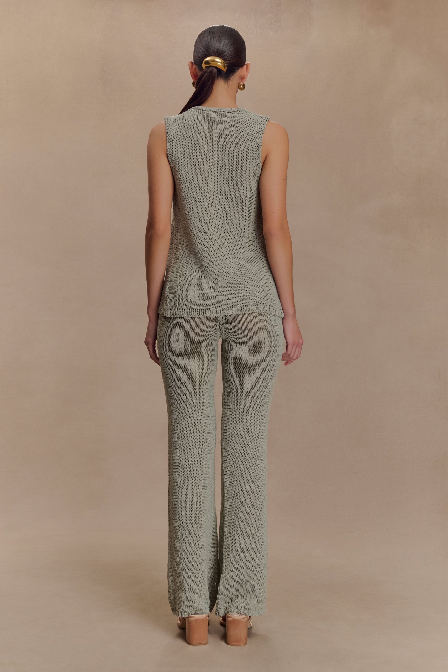 Malani Knit Top With Hardware - Sage - Image 5