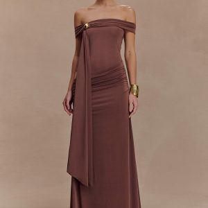 Oliver Slinky Maxi Dress - Chocolate