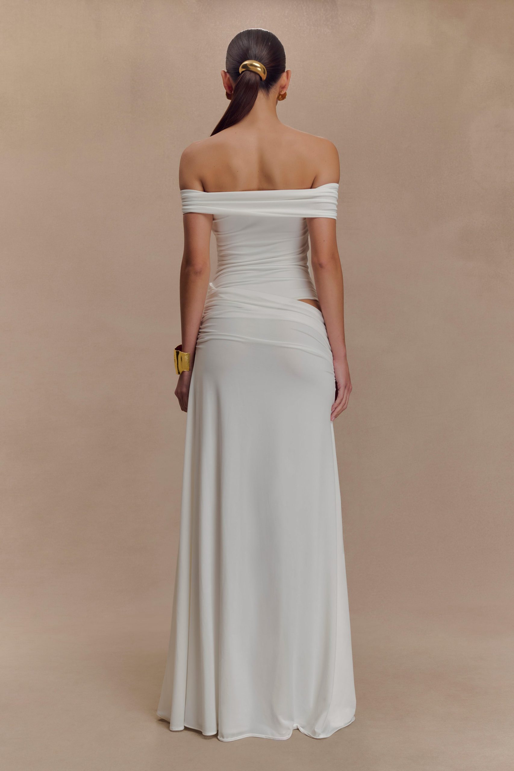 Oliver Slinky Maxi Dress - White - Image 2