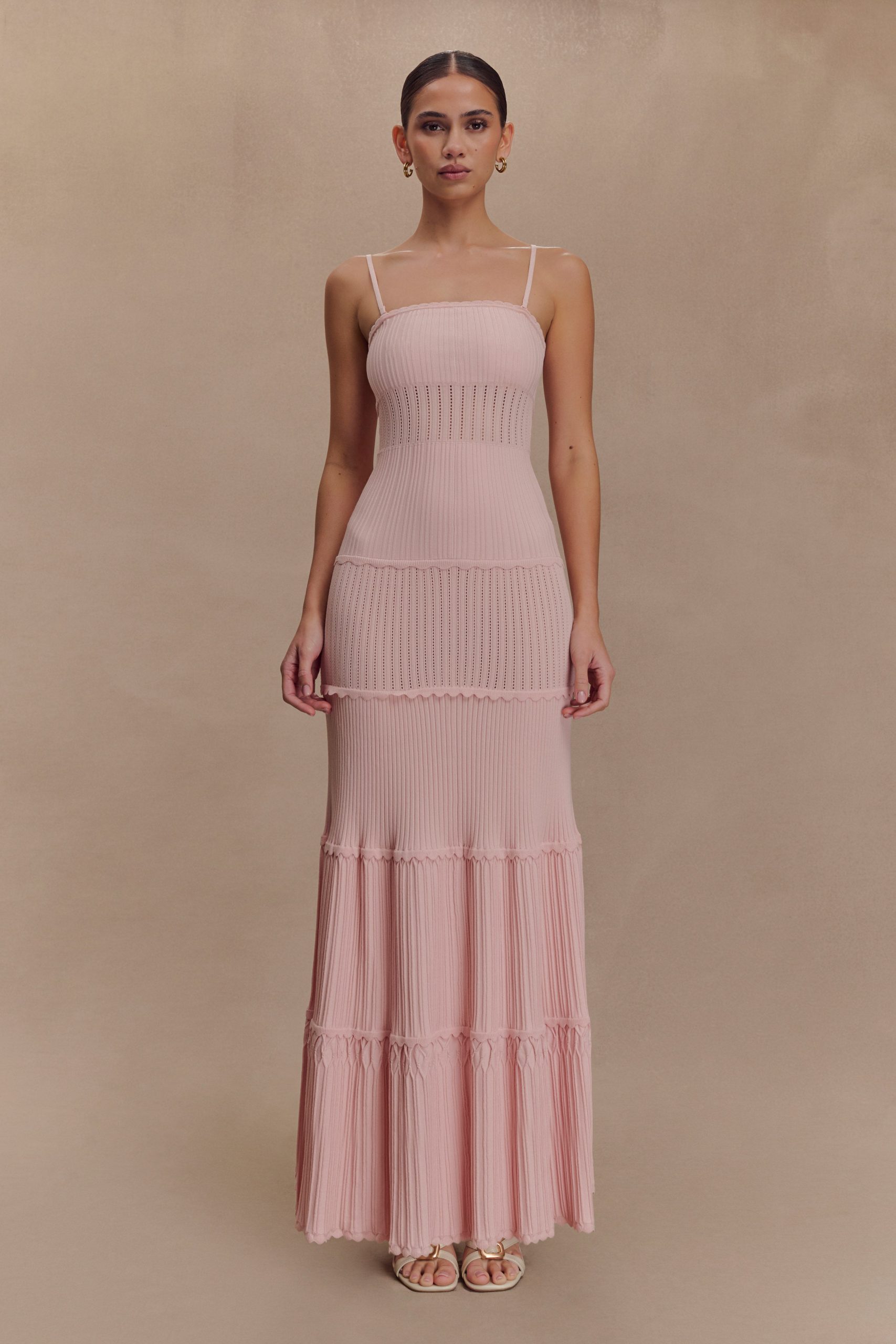 Finley Pointelle Knit Maxi Dress - Baby Pink - Image 5
