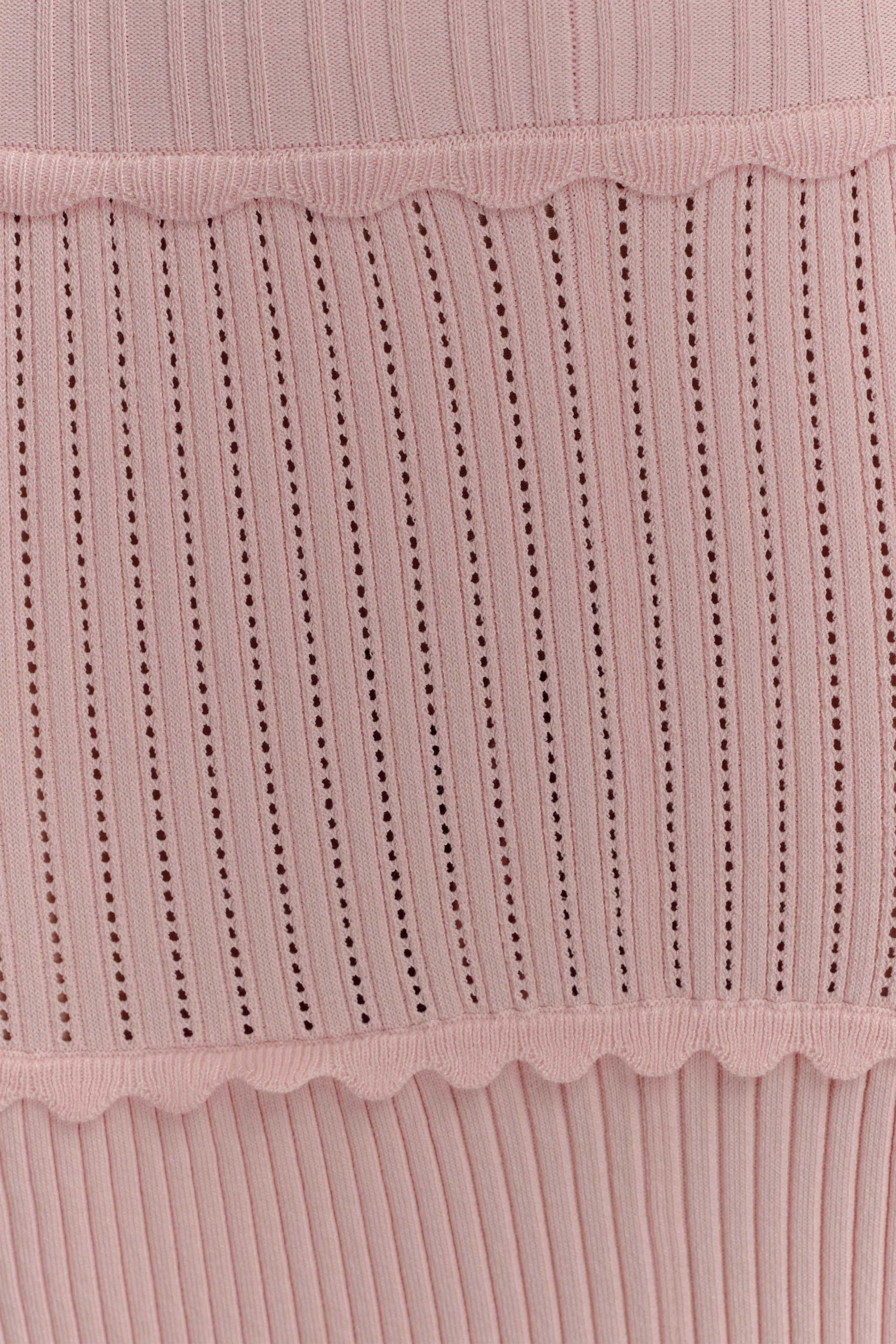 Finley Pointelle Knit Maxi Dress - Baby Pink - Image 6
