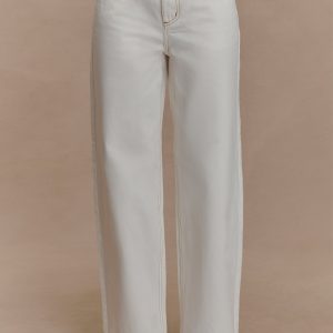 Mannon Mid Rise Denim Jeans - White