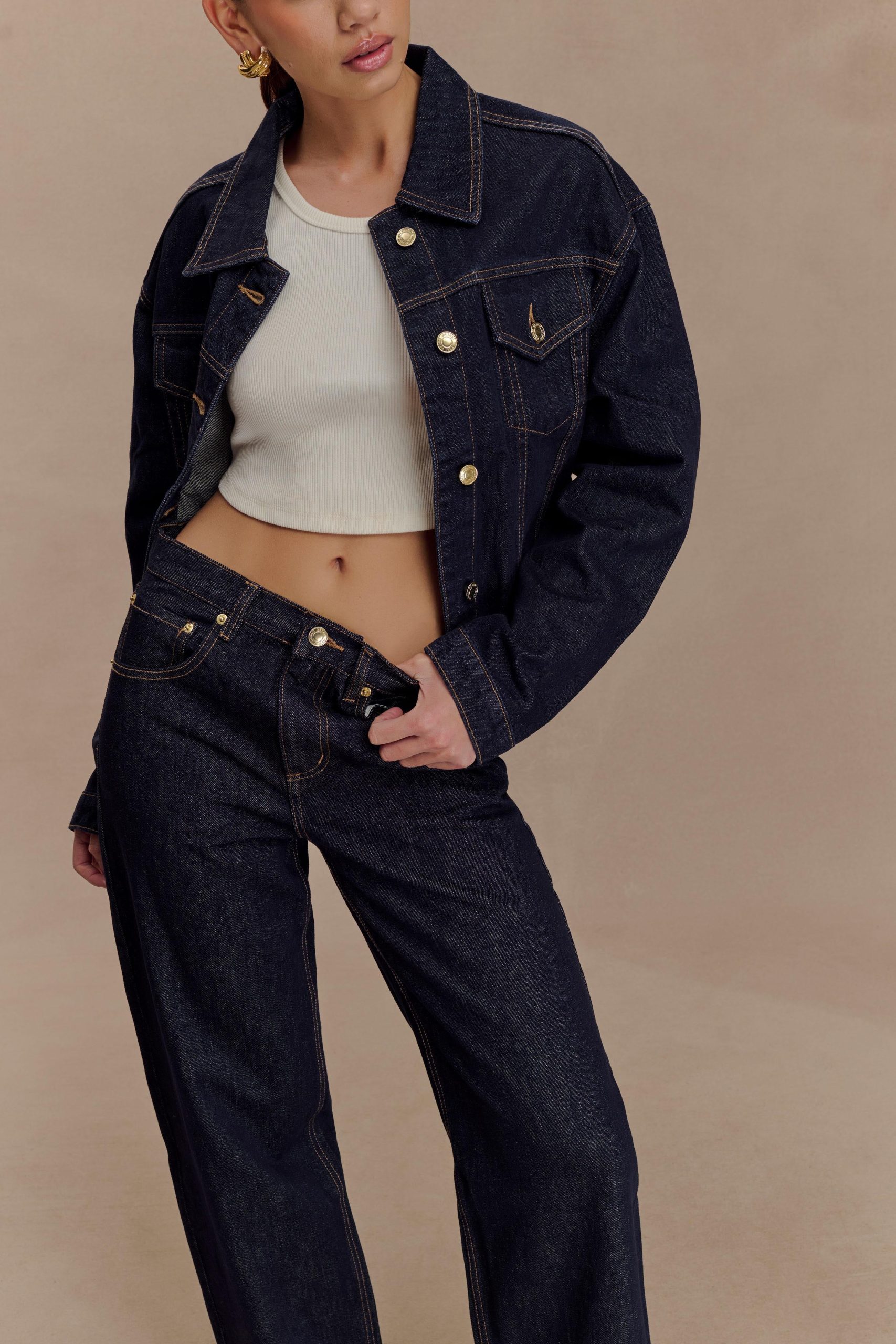 Mannon Mid Rise Denim Jeans - Washed Indigo Blue - Image 4