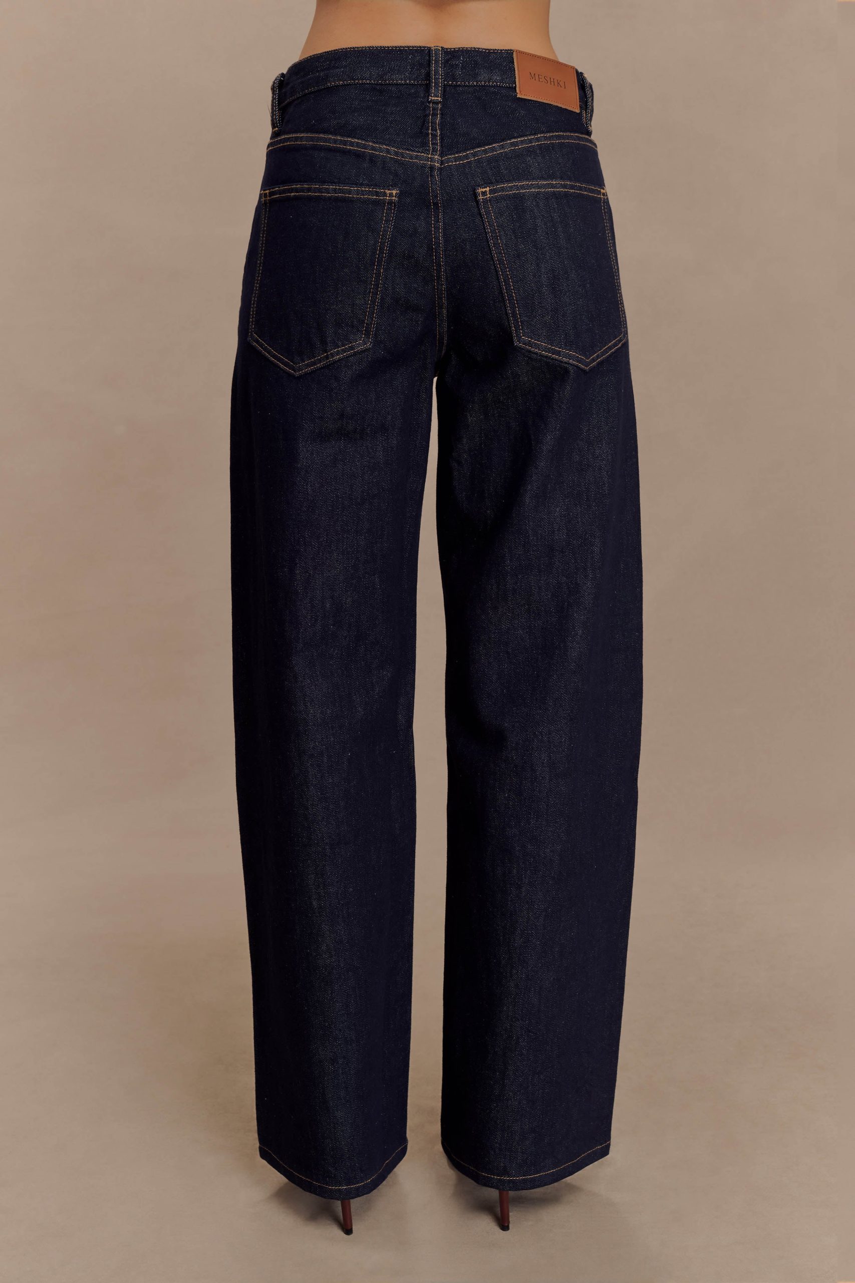 Mannon Mid Rise Denim Jeans - Washed Indigo Blue - Image 3