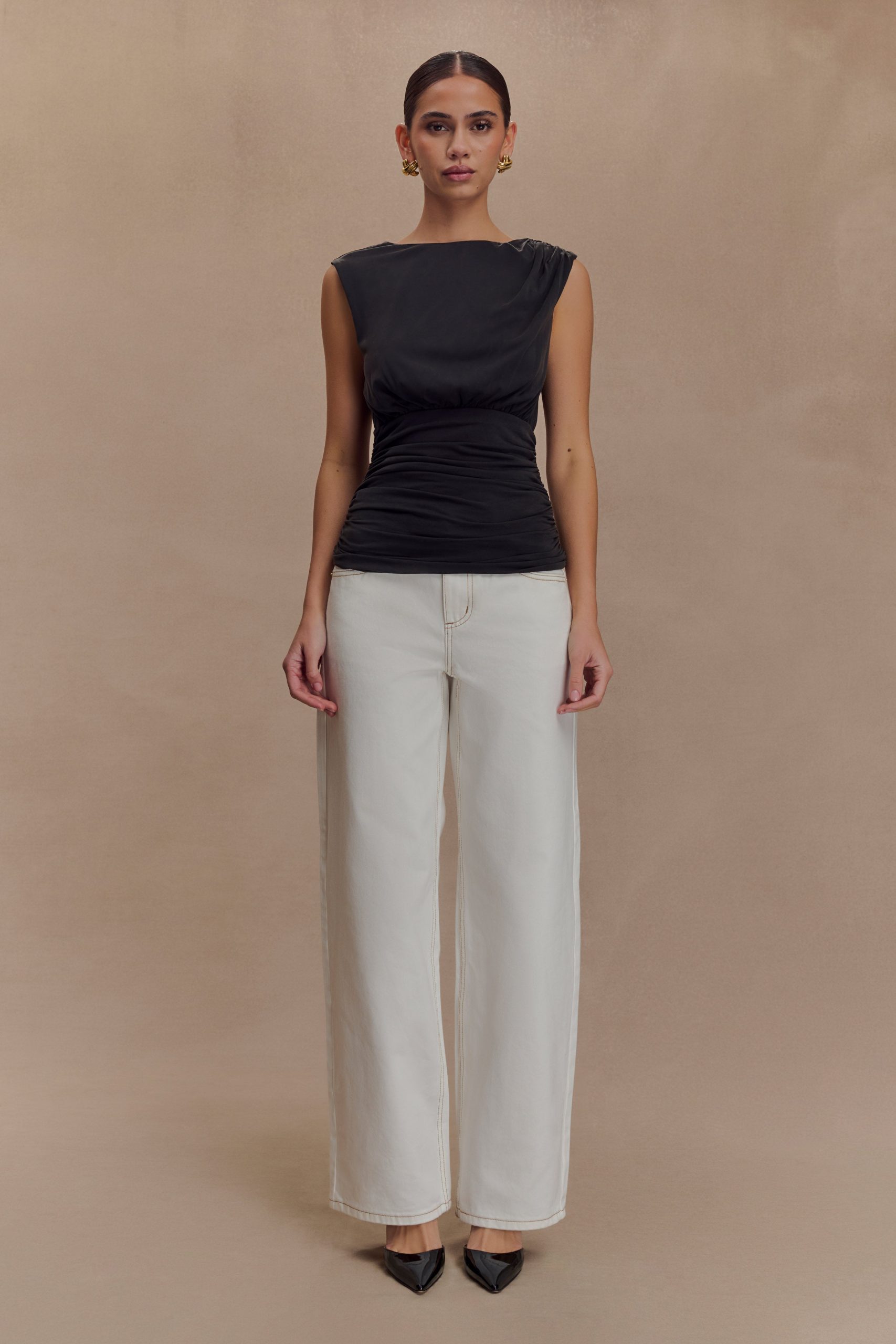 Anthony Short Sleeve Top - Black - Image 6