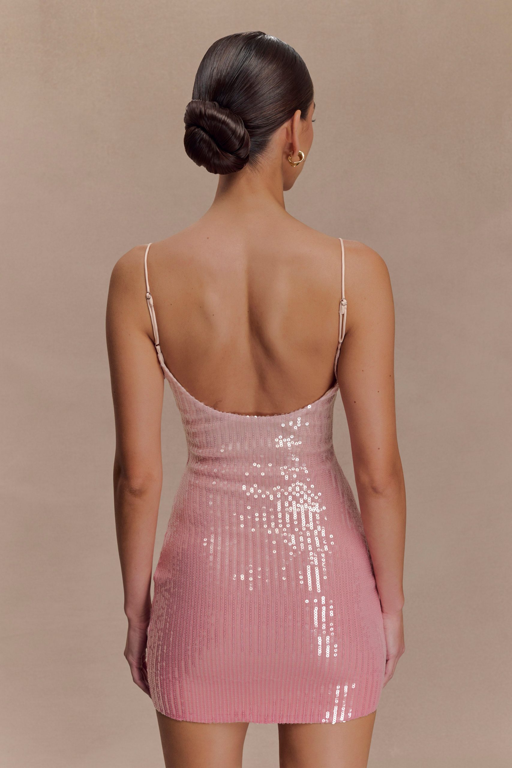 Mora Sequin Mini Dress - Ombre Pink - Image 6