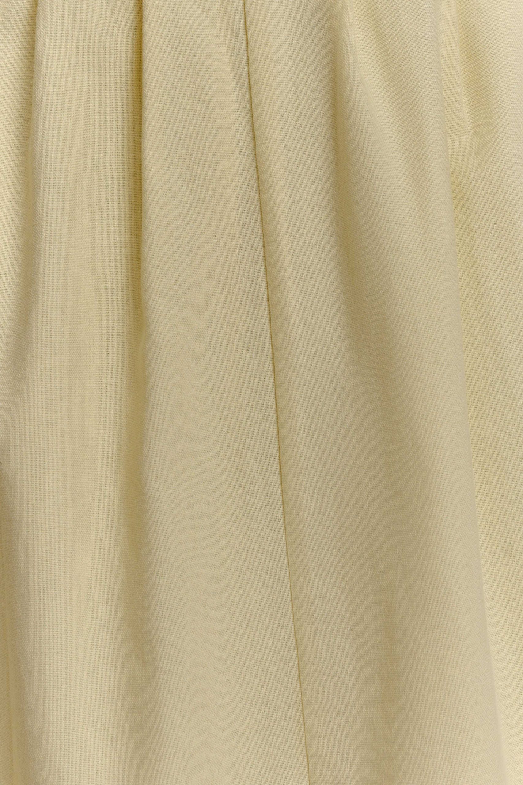 Aysha Buttoned Linen Midi Dress - Lemon - Image 4