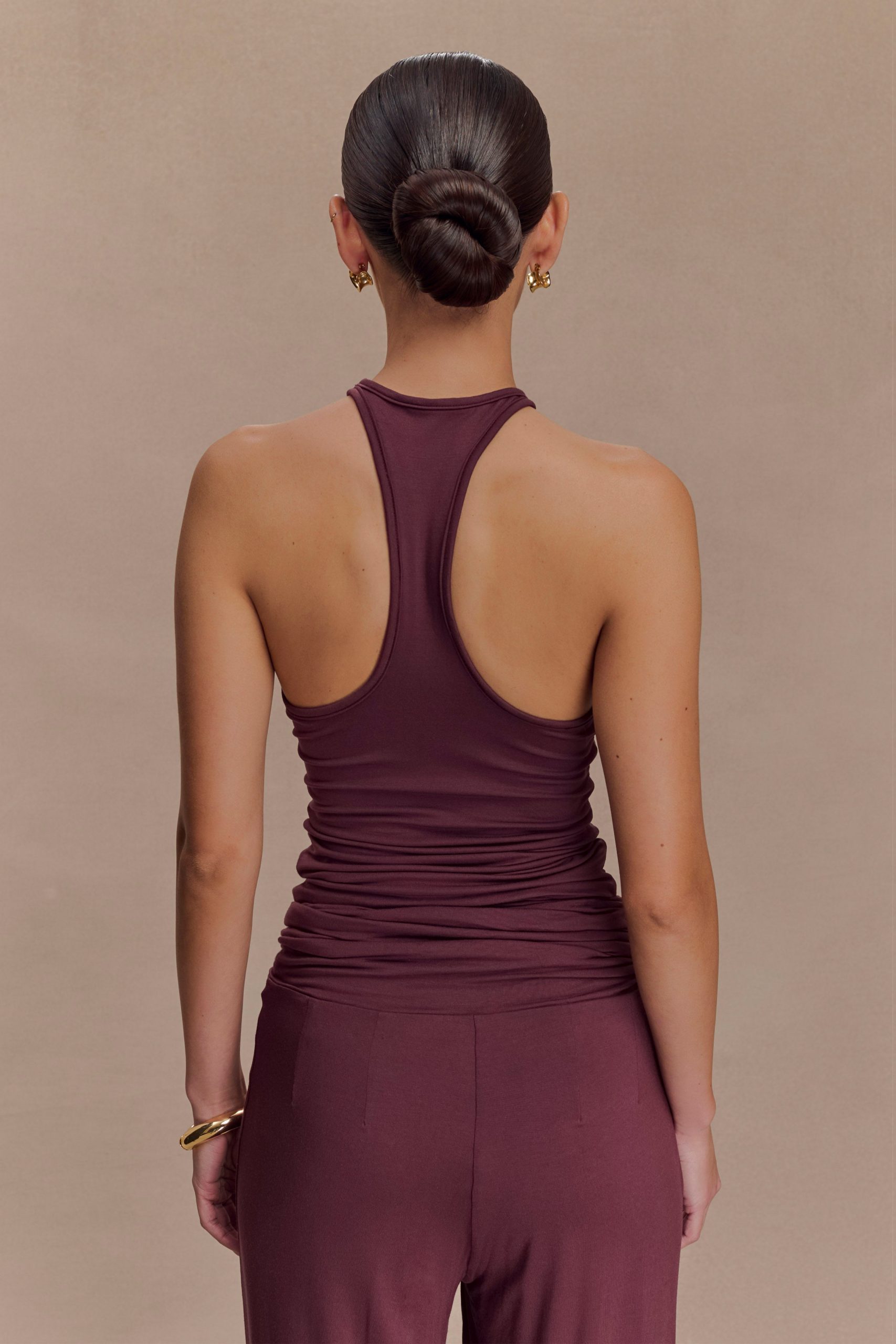 Ramona Modal Tank Top With Hardware - Mahogany - Image 2