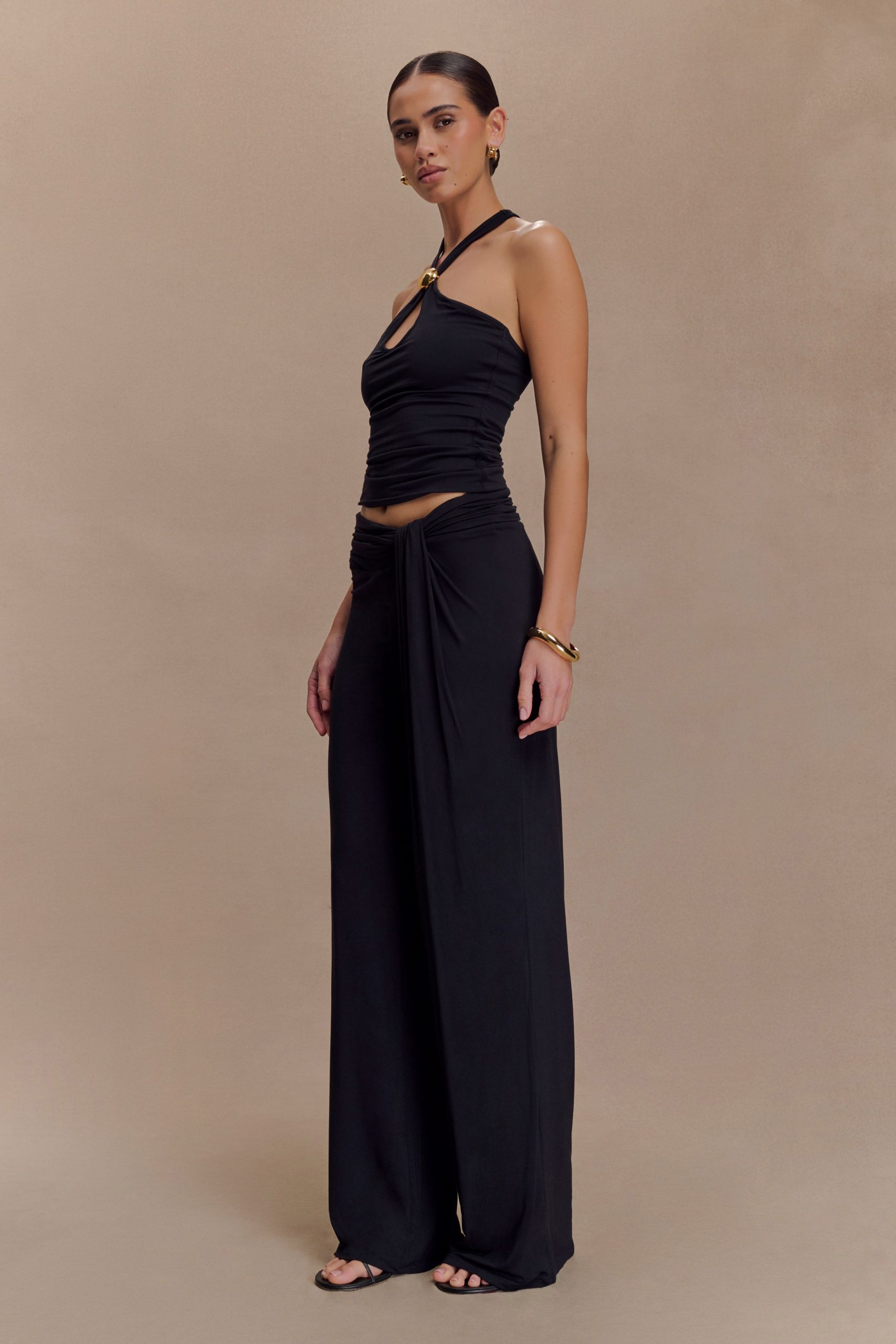 Ramona Modal Tank Top With Hardware - Black - Image 4