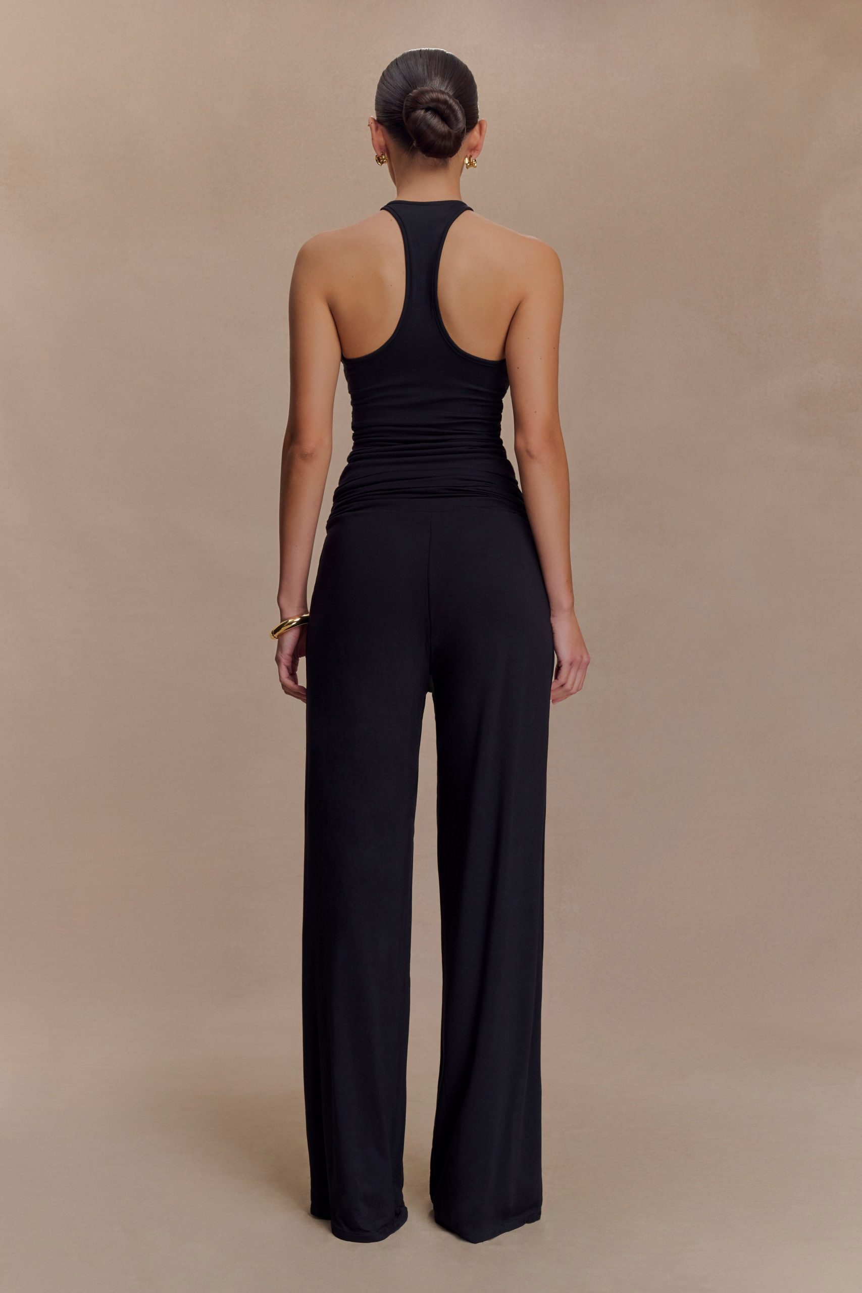 Ramona Modal Straight Leg Pant - Black - Image 3