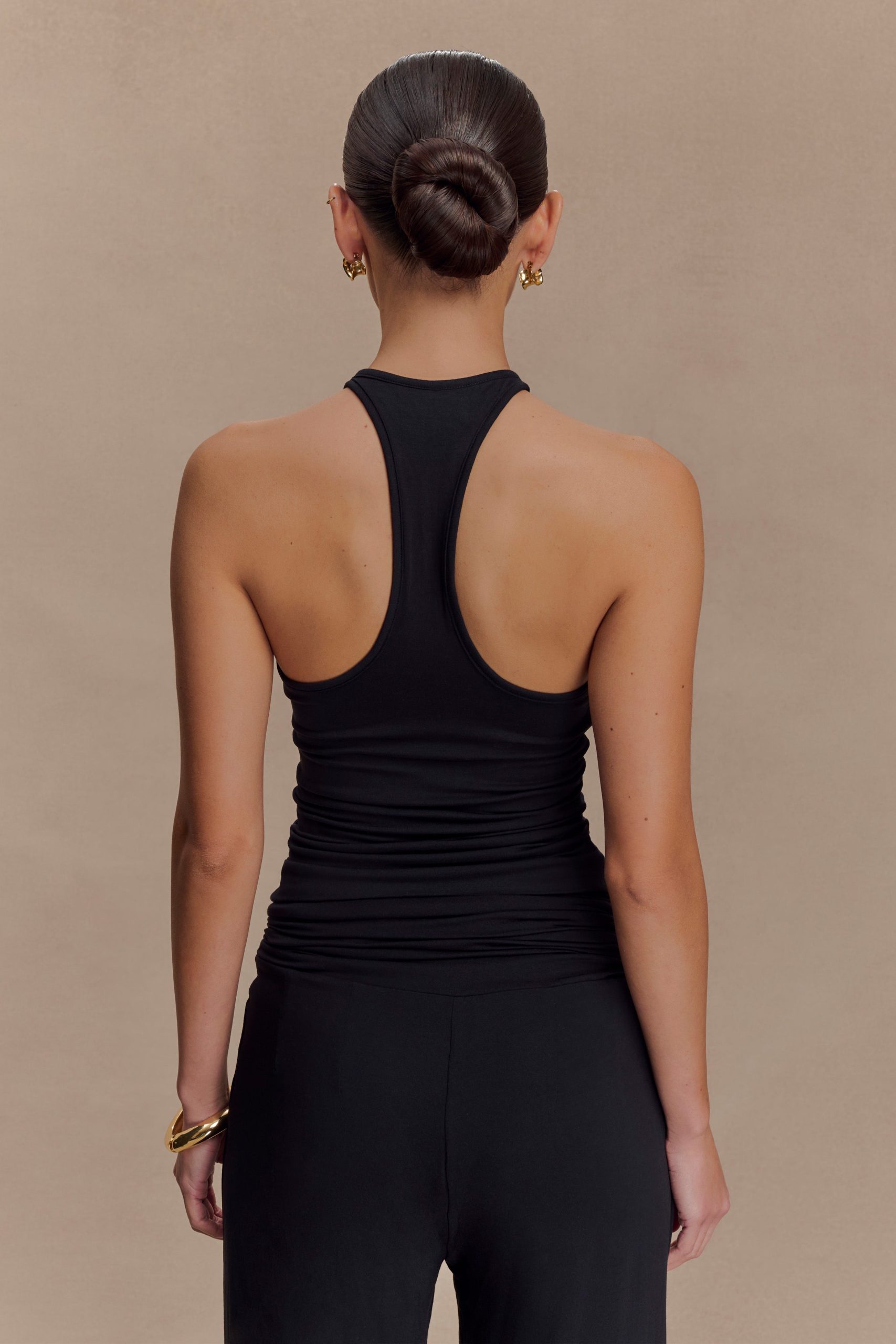 Ramona Modal Tank Top With Hardware - Black - Image 2