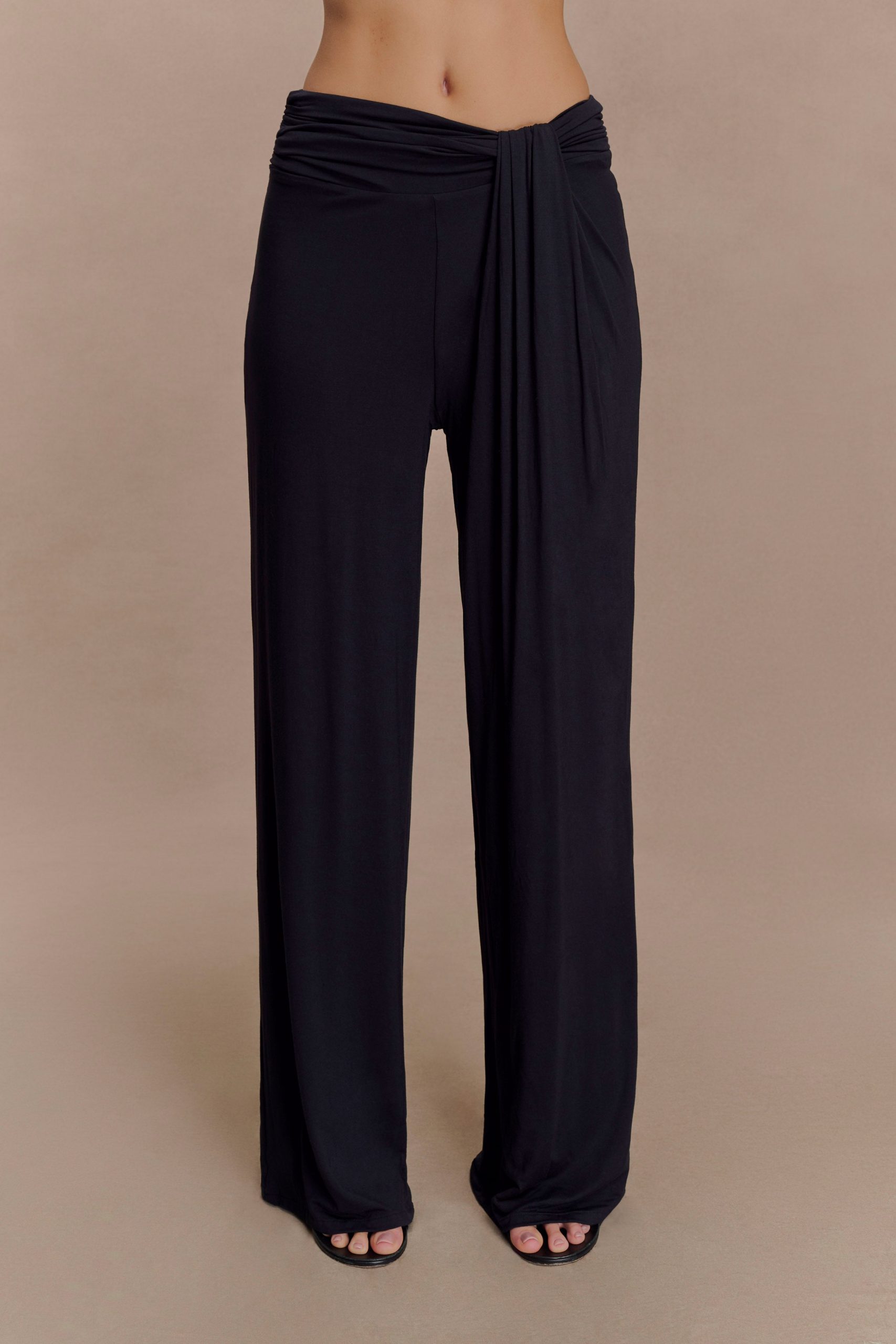 Ramona Modal Straight Leg Pant - Black - Image 4