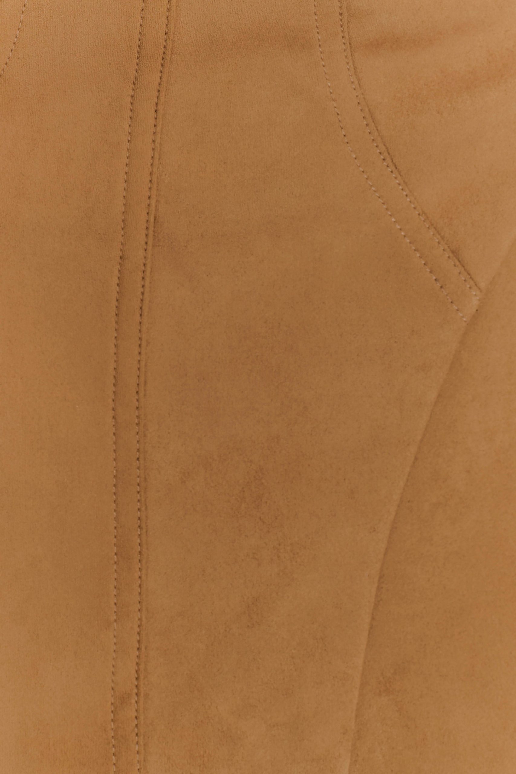 Andy Faux Suede Mini Dress - Camel - Image 7