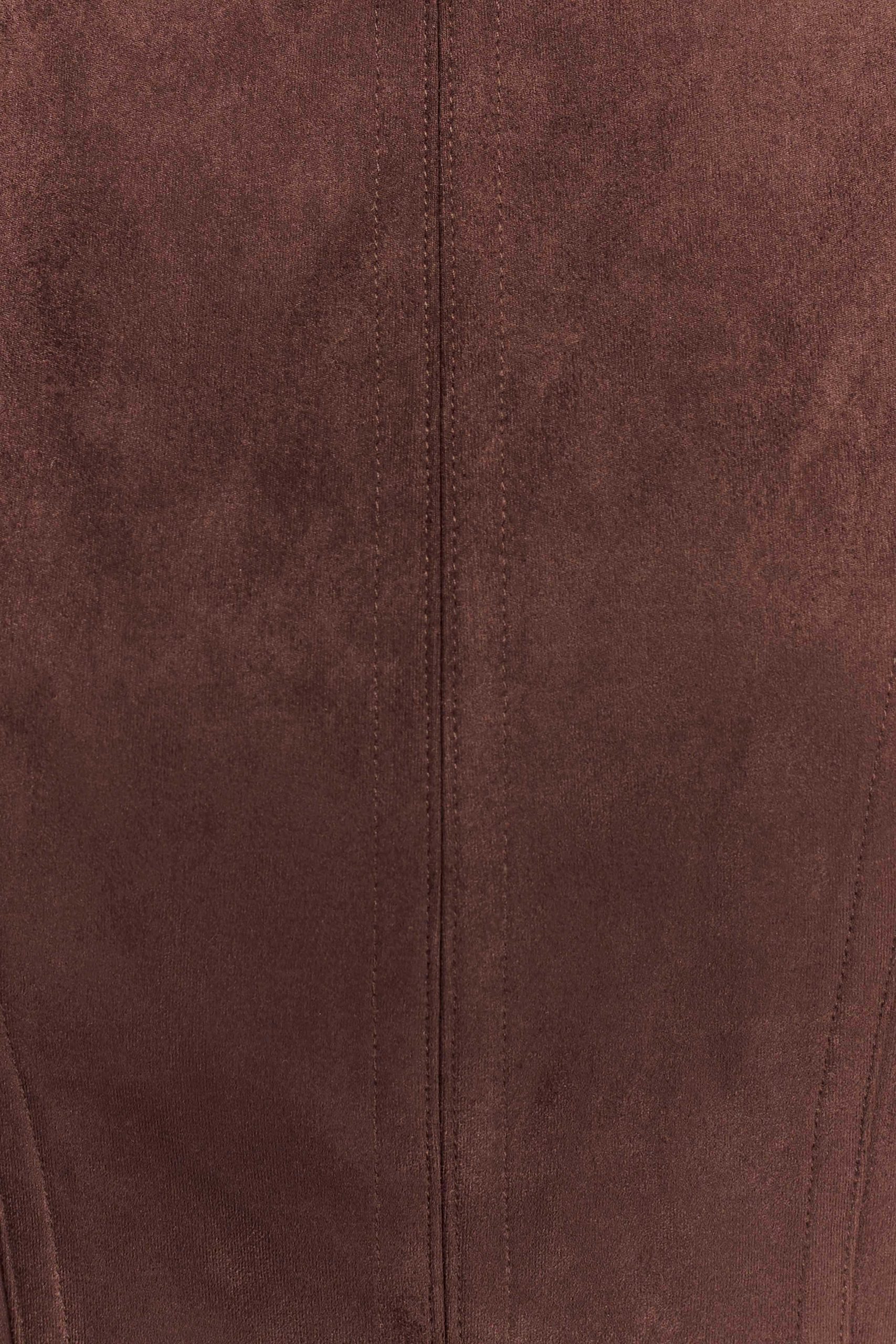 Logan Faux Suede Halter Top - Dark Chocolate - Image 7