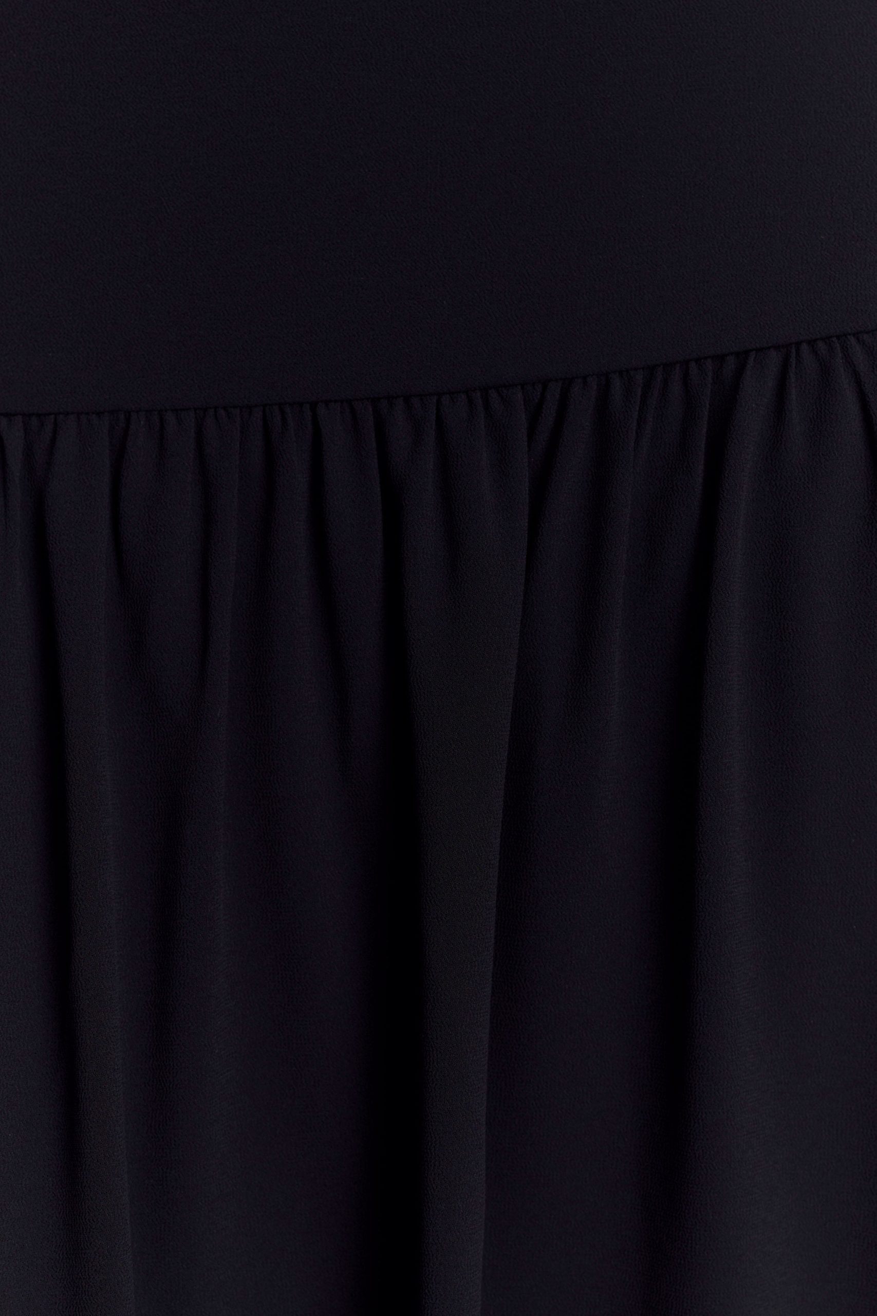 Georgina Chiffon Midi Dress - Black - Image 9