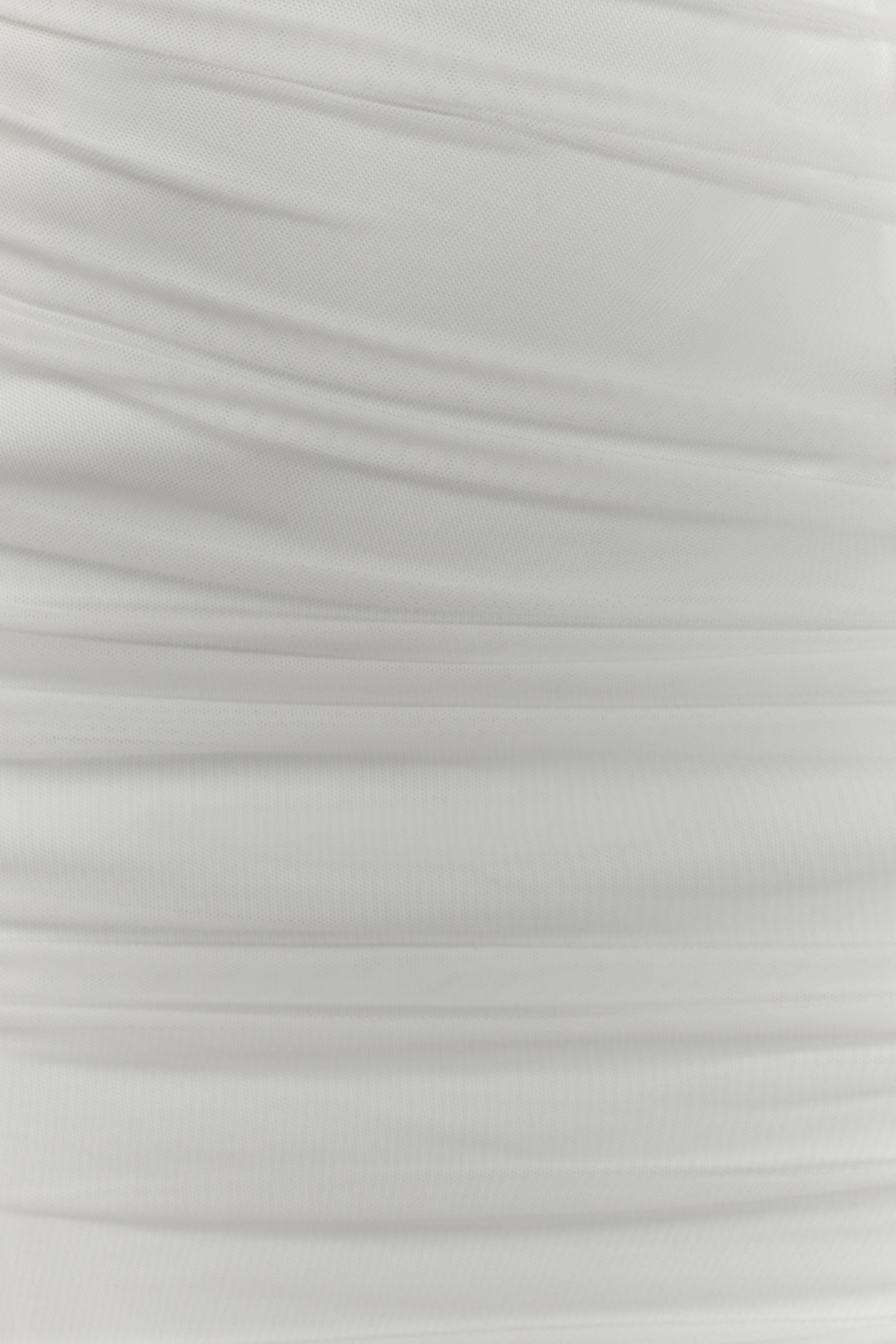 Jianna Strapless Mesh Mini Dress - White - Image 5