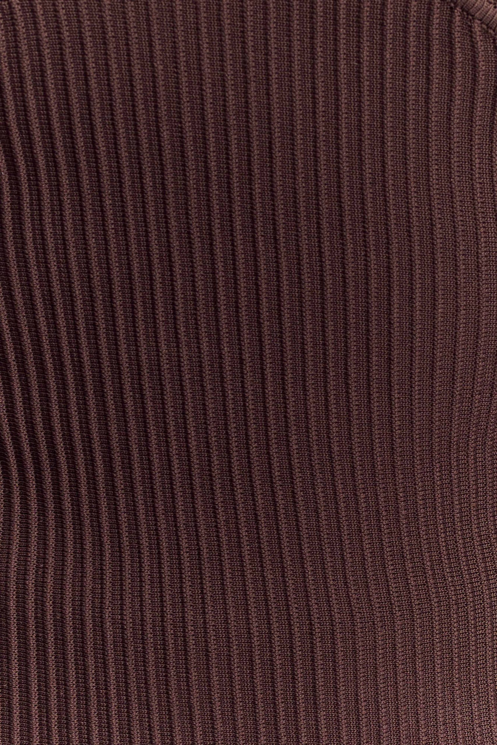 Elodie Strapless Cupped Knit Top - Chocolate - Image 7