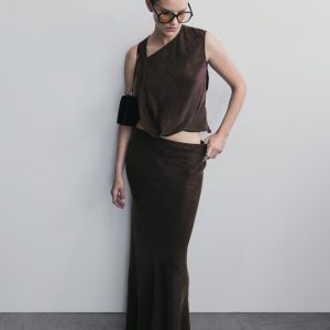 Violeta Maxi Skirt - Dark Chocolate
