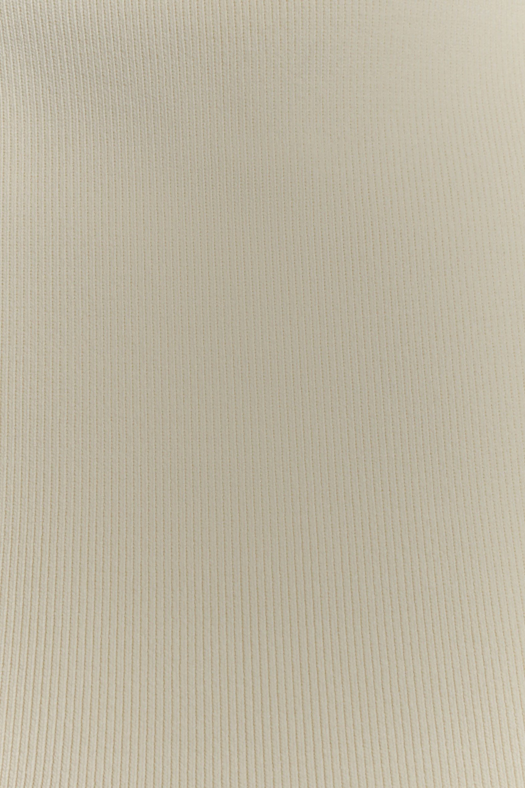 Romaine High Neck Bandage Knit Top - Ivory - Image 7
