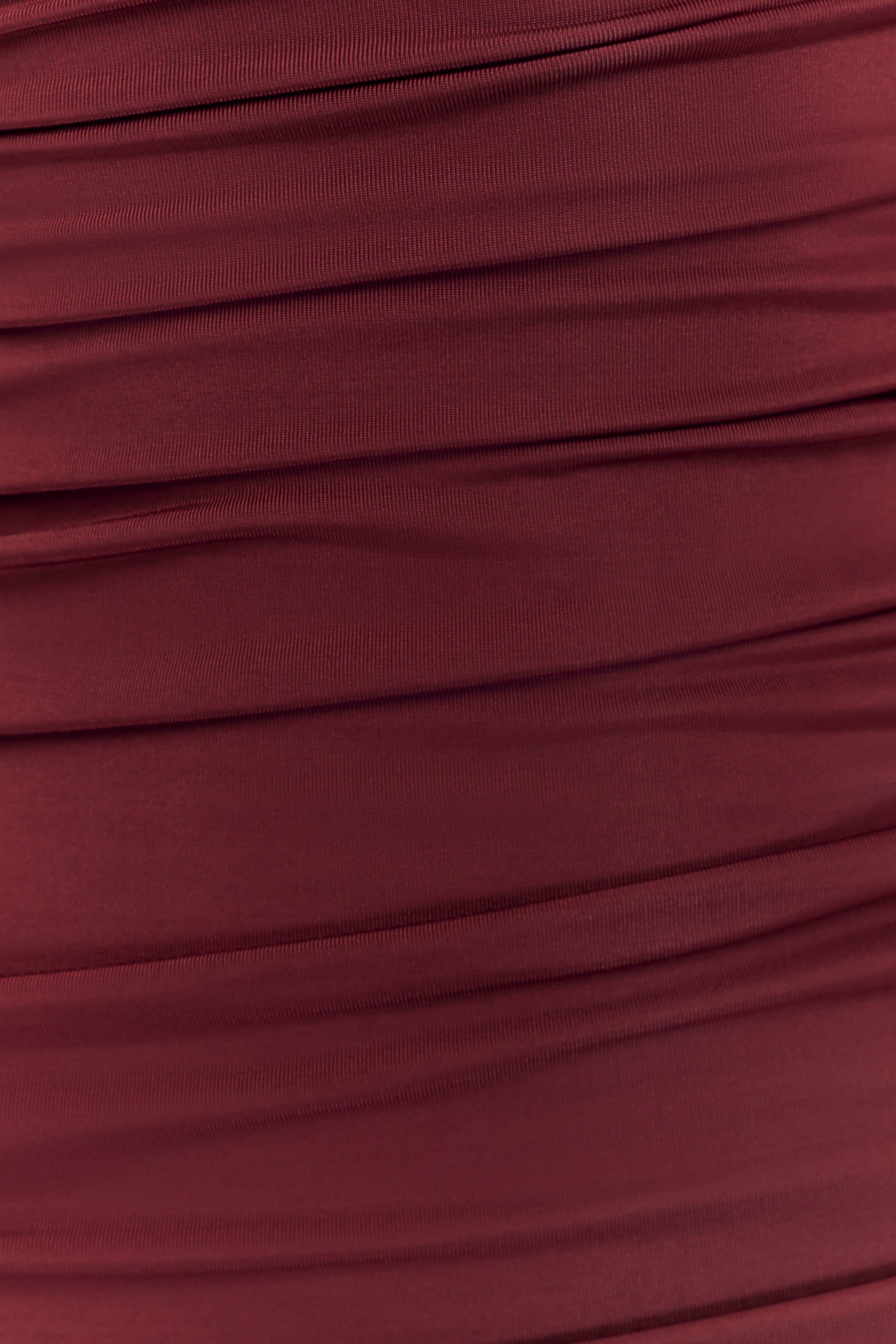 Hayden Long Sleeve Plunge Maxi Dress - Wine - Image 5