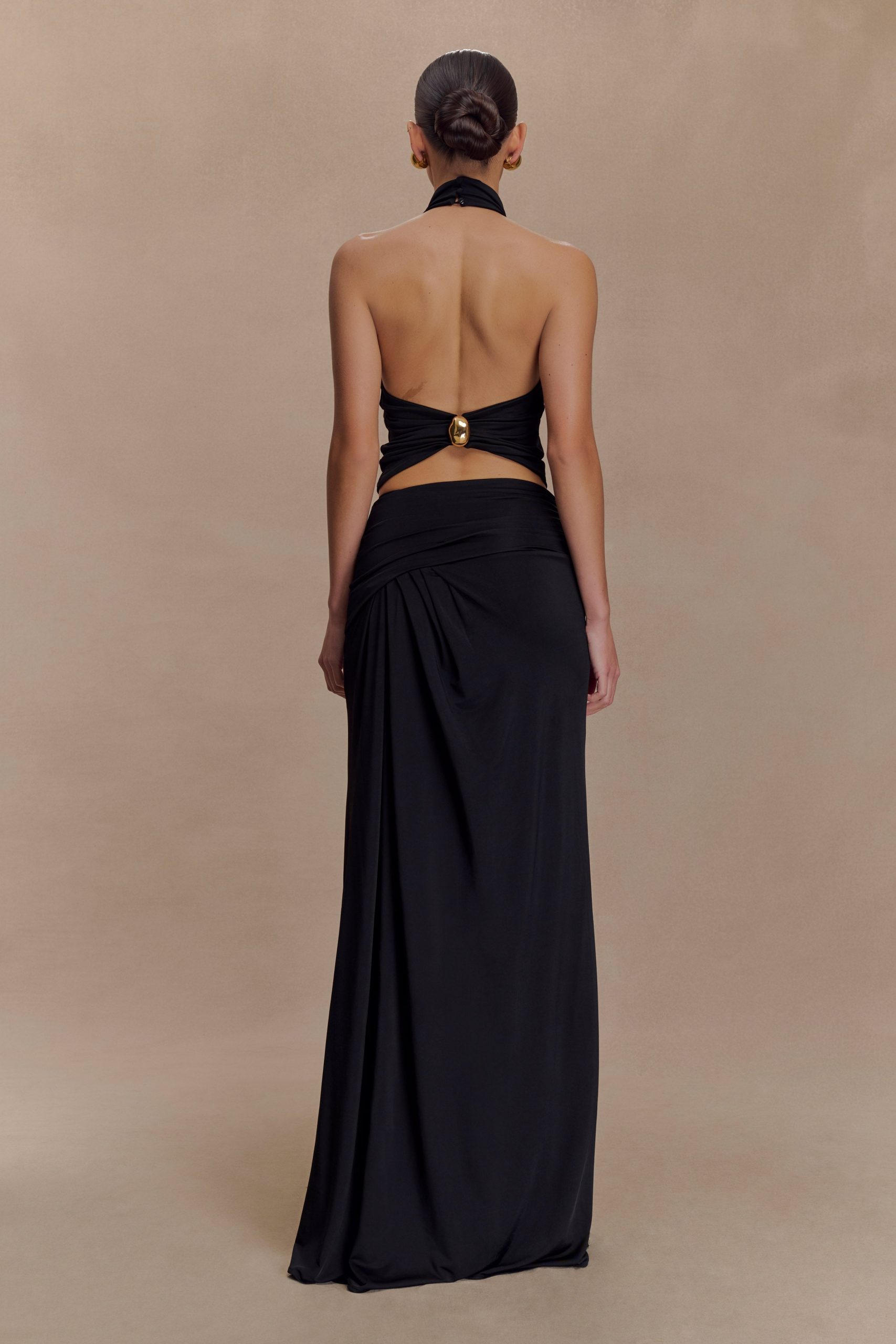 Calandra Slinky Maxi Skirt - Black - Image 2