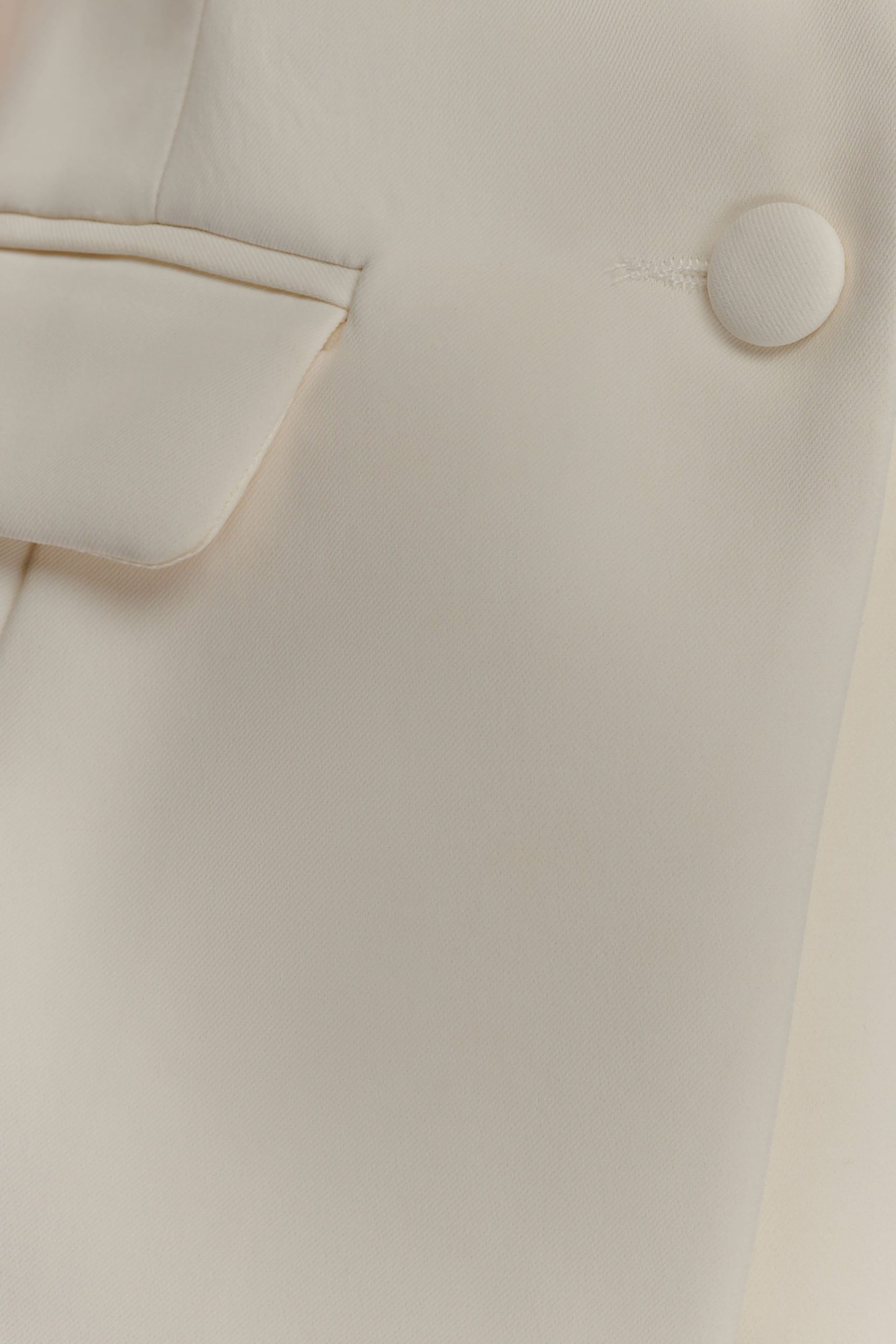 Opal Puff Sleeve Suiting Top - Ivory - Image 5