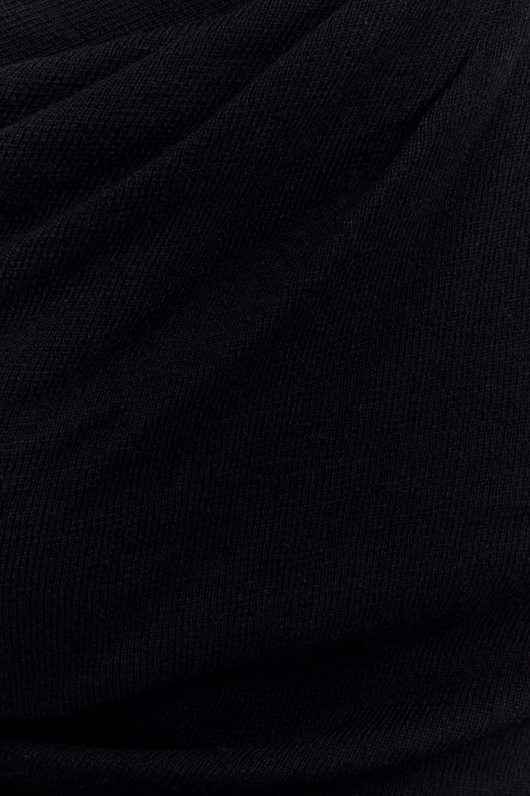 Culver Draped Twist Knit Top - Black - Image 5