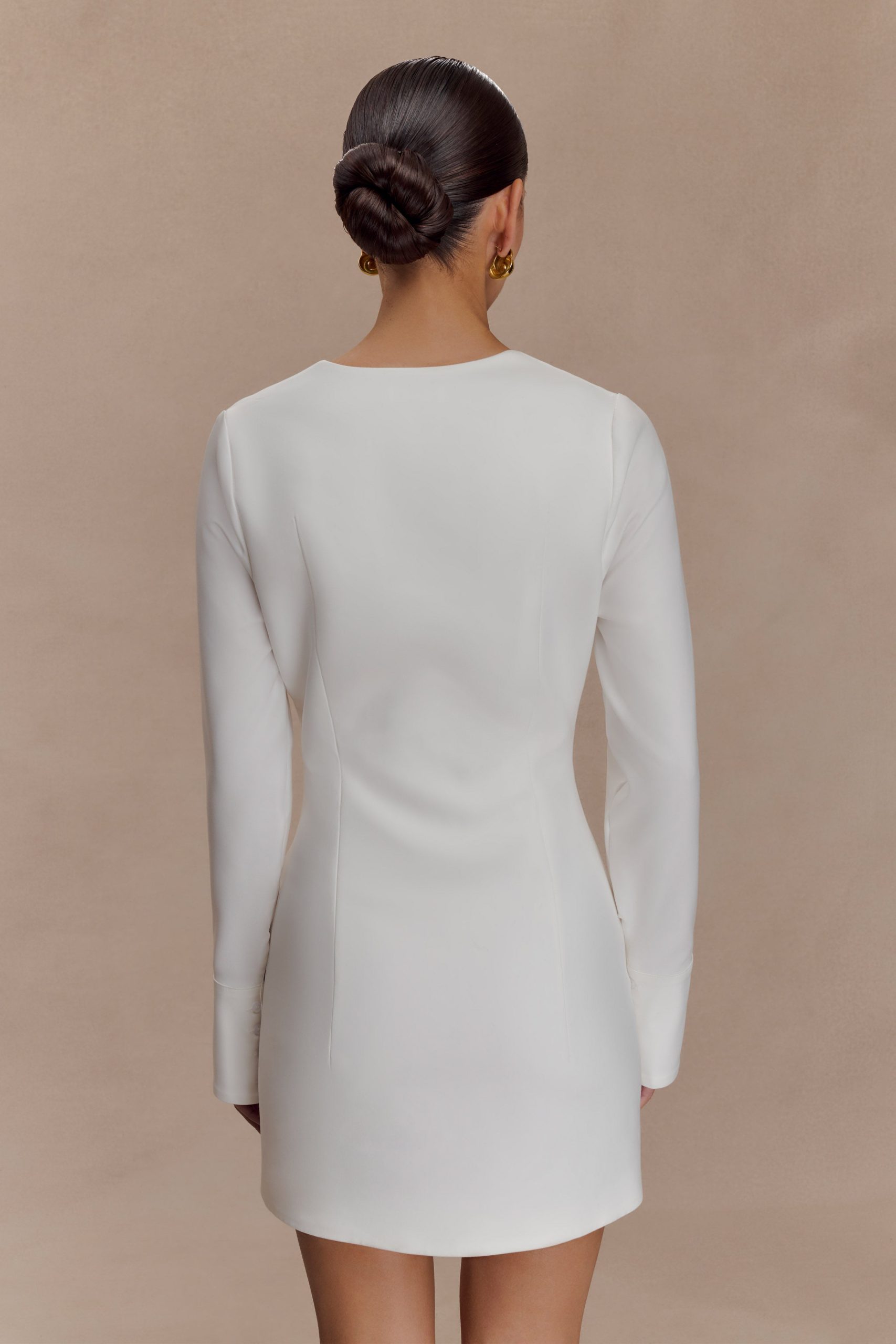 Carina Peplum Cotton Shirt Dress - White - Image 2